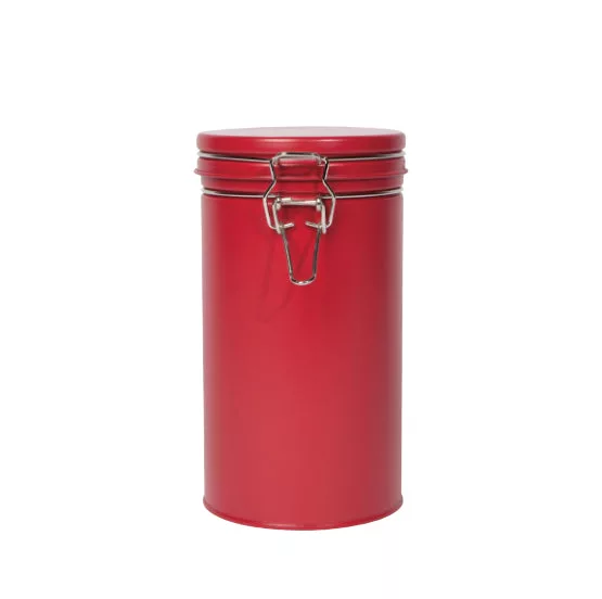 Canister Steel Lg Carmine