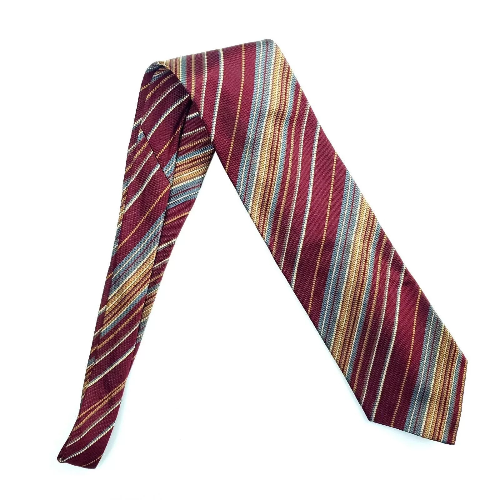 Joseph Abboud Ties Pocketsquares Joseph Abboud Red Striped Silk Tie Italy Classic