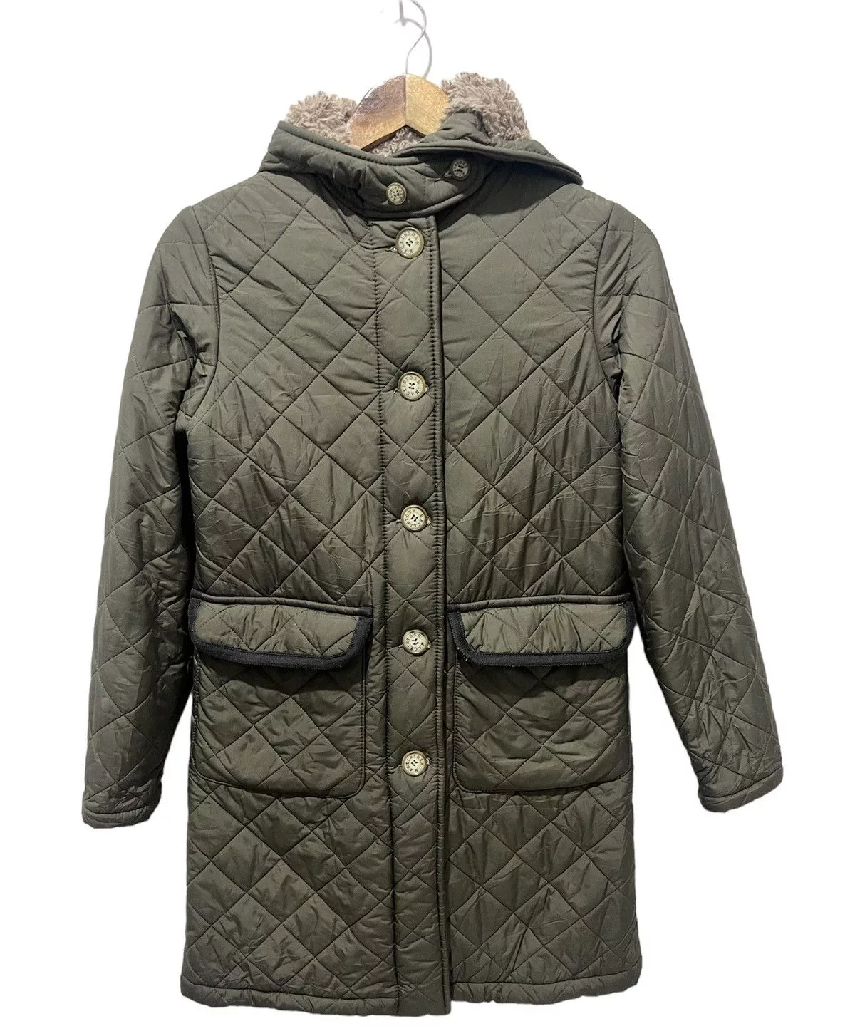 Mackintosh Light Jackets Mackintosh Quilted Hooded Jacket Green