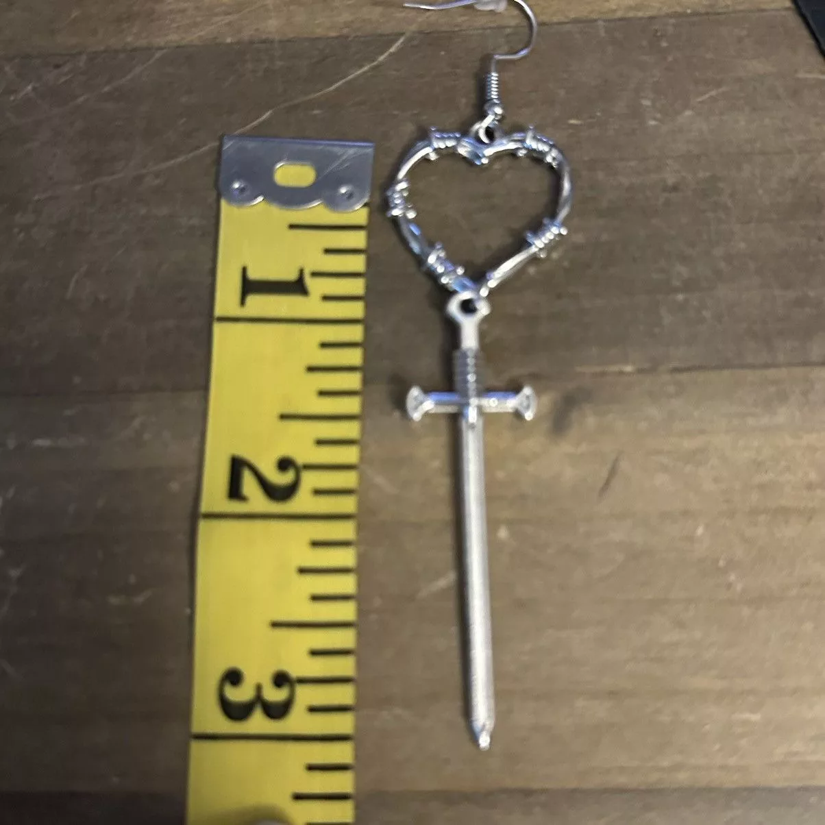 Other Earrings Other Sword dangle earrings Silver