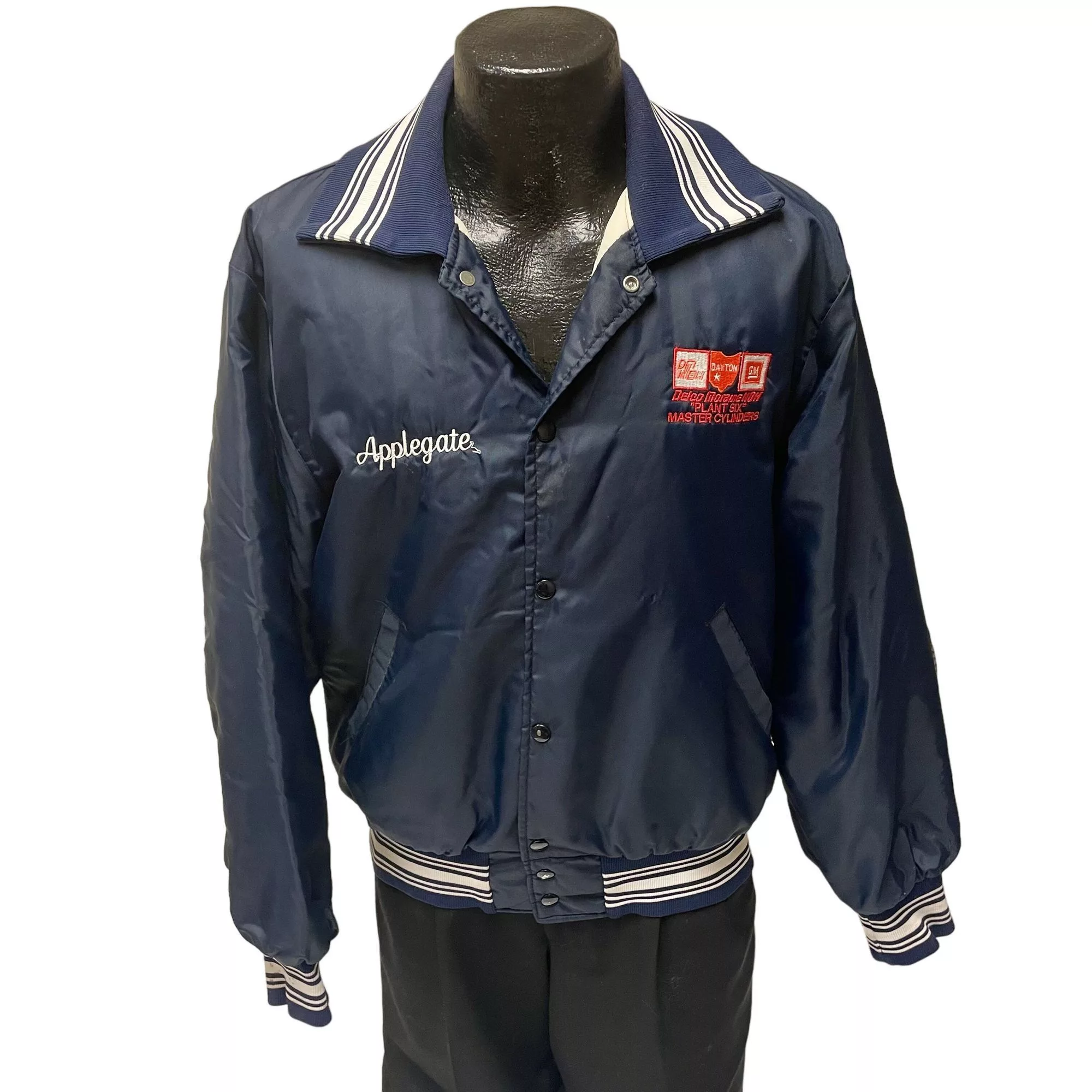 Other Light Jackets Other Vtg Delco MASTER CYLINDERS Bomber Windbreaker Jacket Blue
