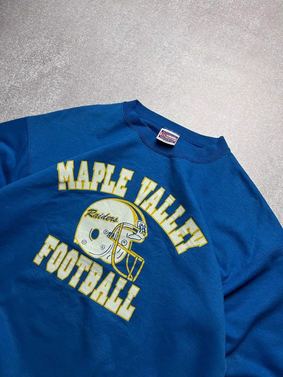Vintage Sweatshirts Hoodies Vintage Maple Valley Football Boxy Sweatshirt Y2K L Blue