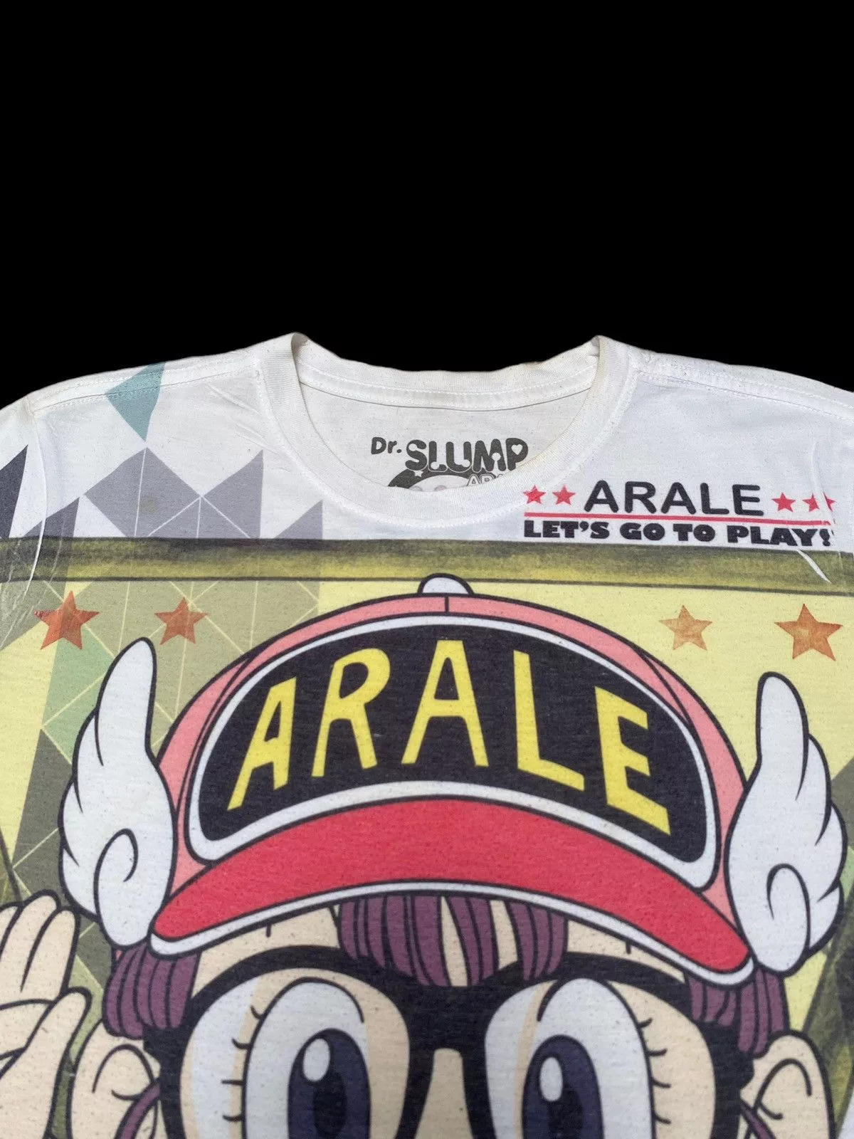 Vintage Short Sleeve T Shirts Vintage Japanese Dr Slump Arale T-shirt 1990s White