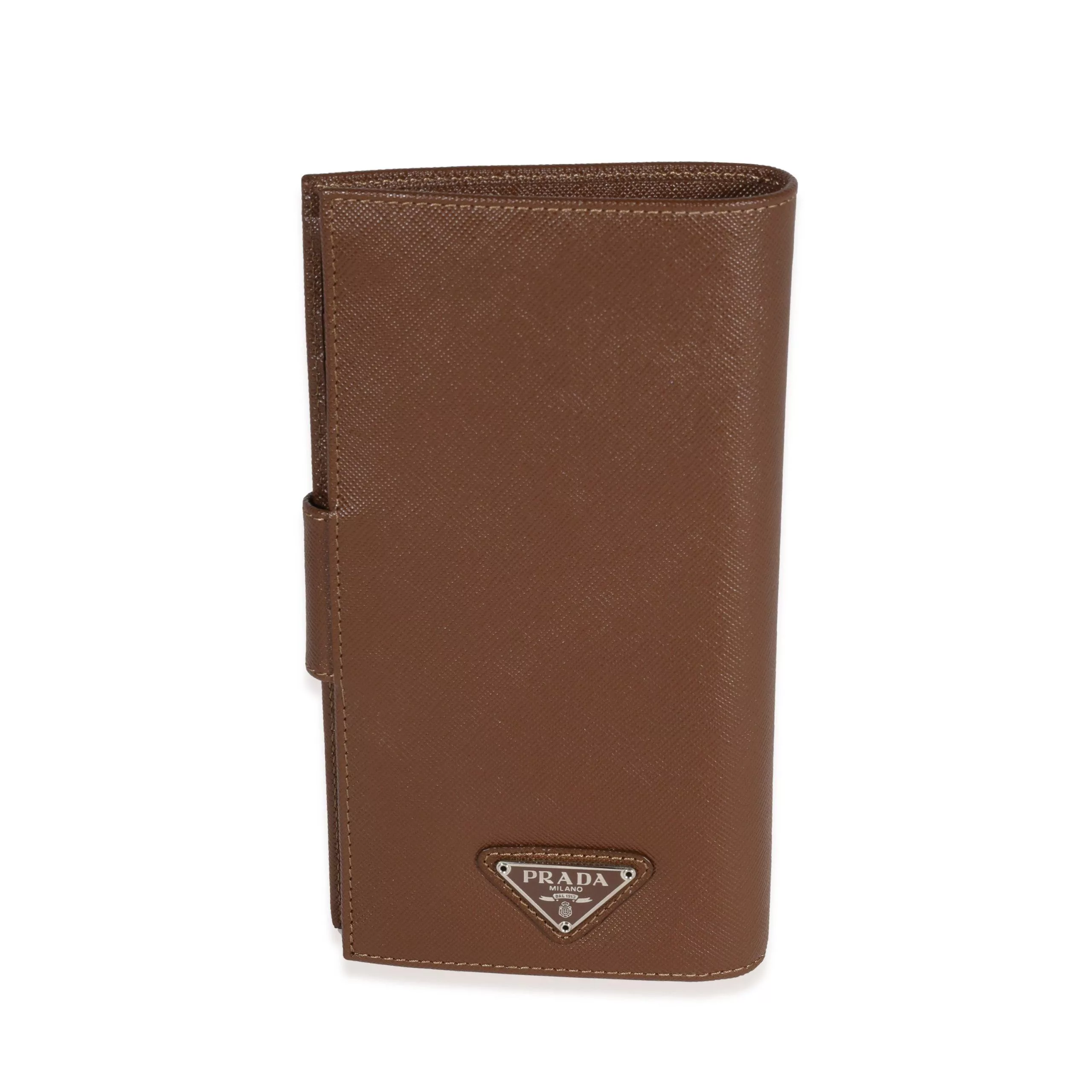 Prada Rings Prada Cacao Saffiano Leather Wallet Brown