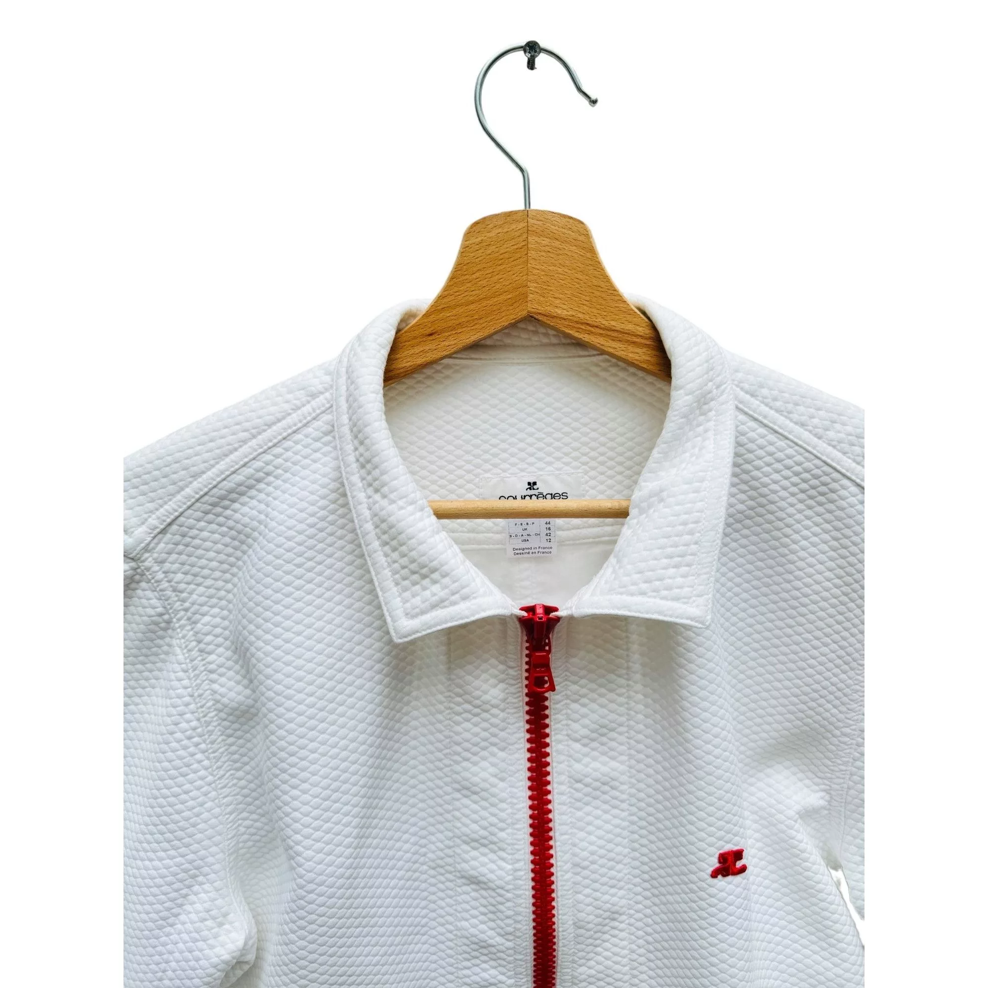 Courreges Jackets Courreges Vintage White Cotton Jacket