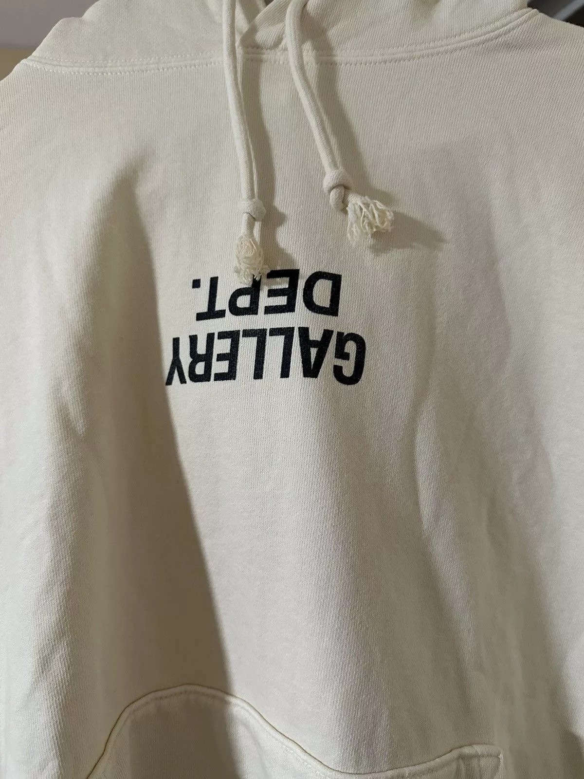 Gallery Dept. Sweatshirts Hoodies Gallery Dept. Gallery Dept Cream/White Hoodie