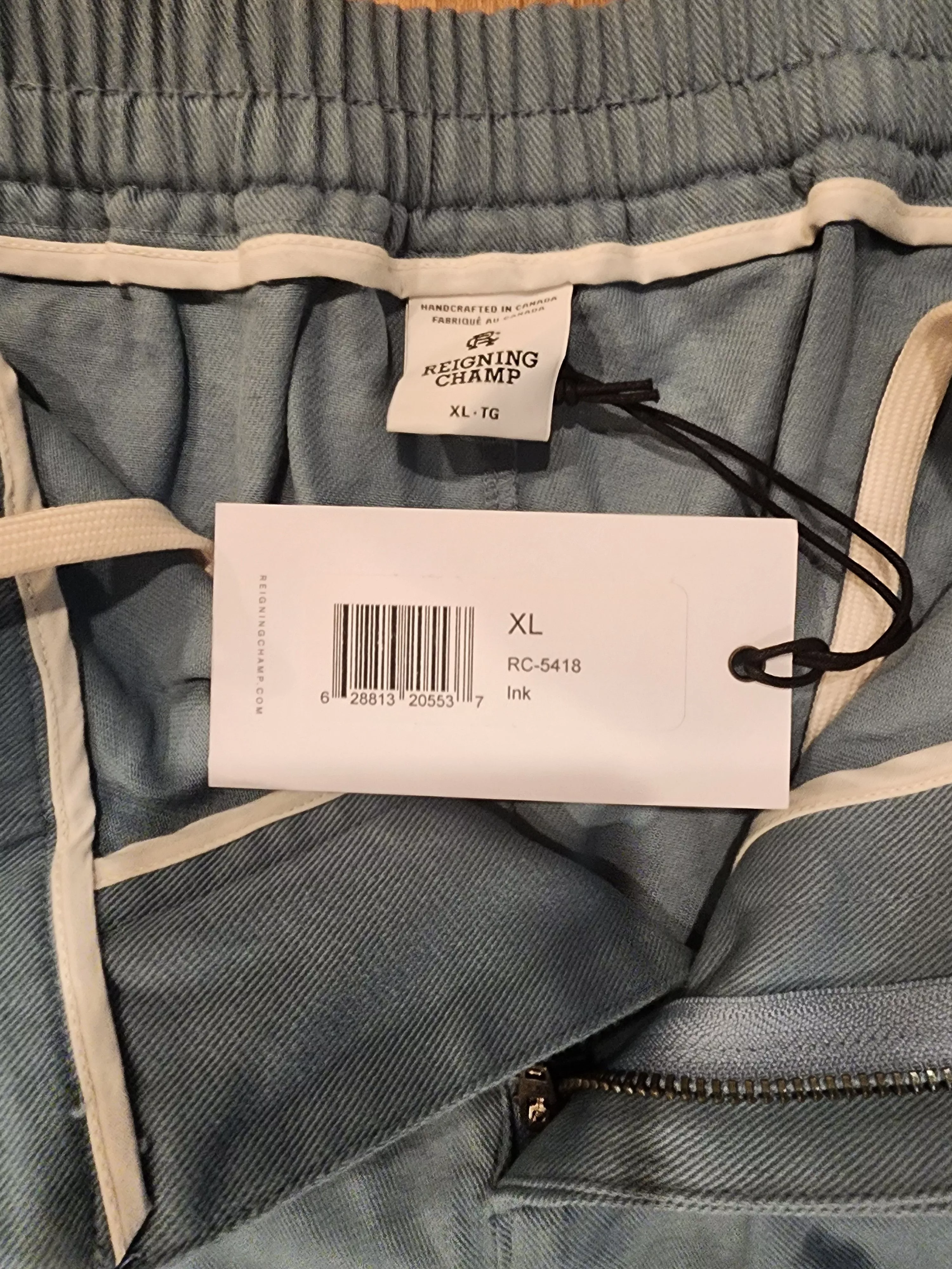 Reigning Champ Sweatpants Joggers Reigning Champ Piped Twill Rugby Pant Blue
