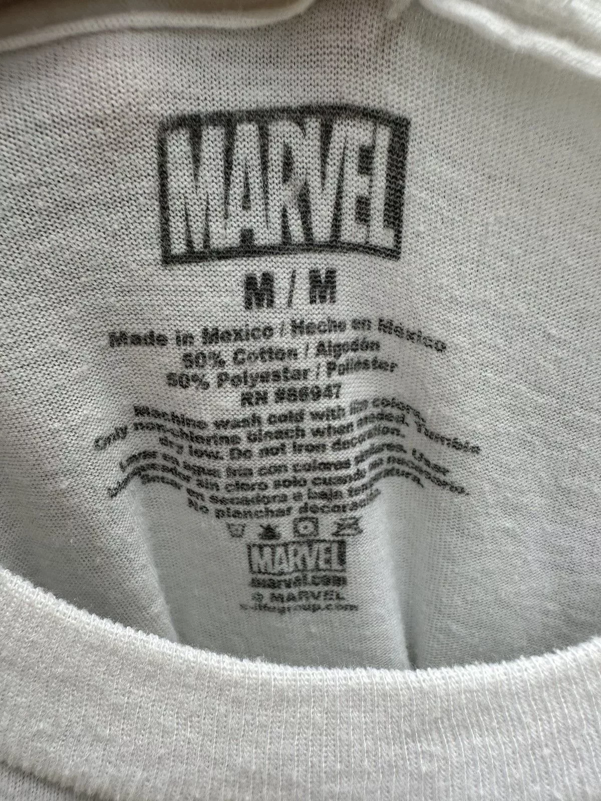 Anime Short Sleeve T Shirts Anime × Marvel Comics Y2k Marvel Comics Printed Tshirt A67 White