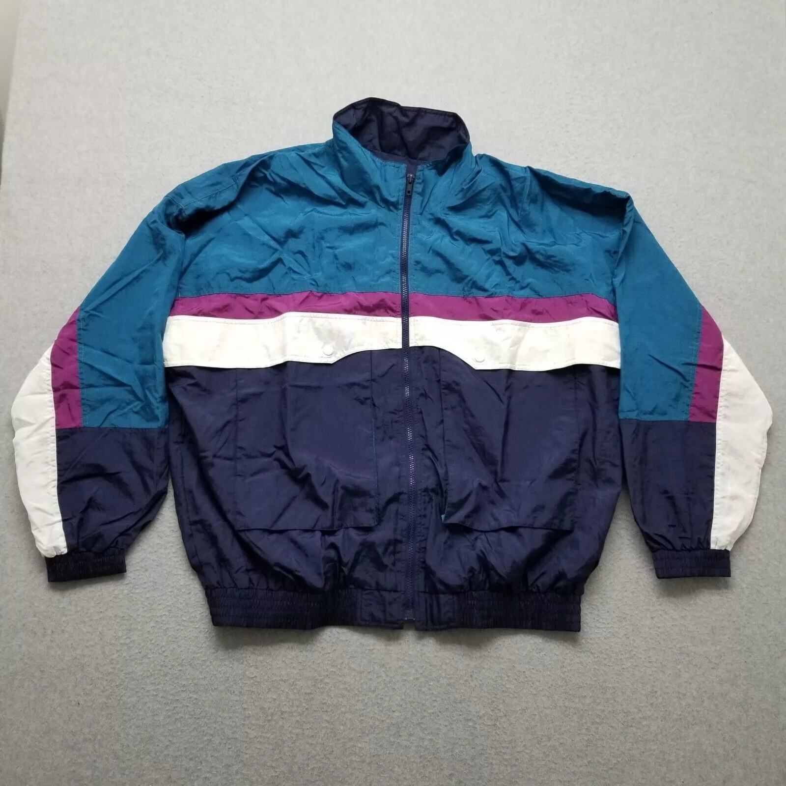 Other Jackets Other Lavon Retro Jacket Womens 3X Pockets Zip Outdoor Sports Wear Blue