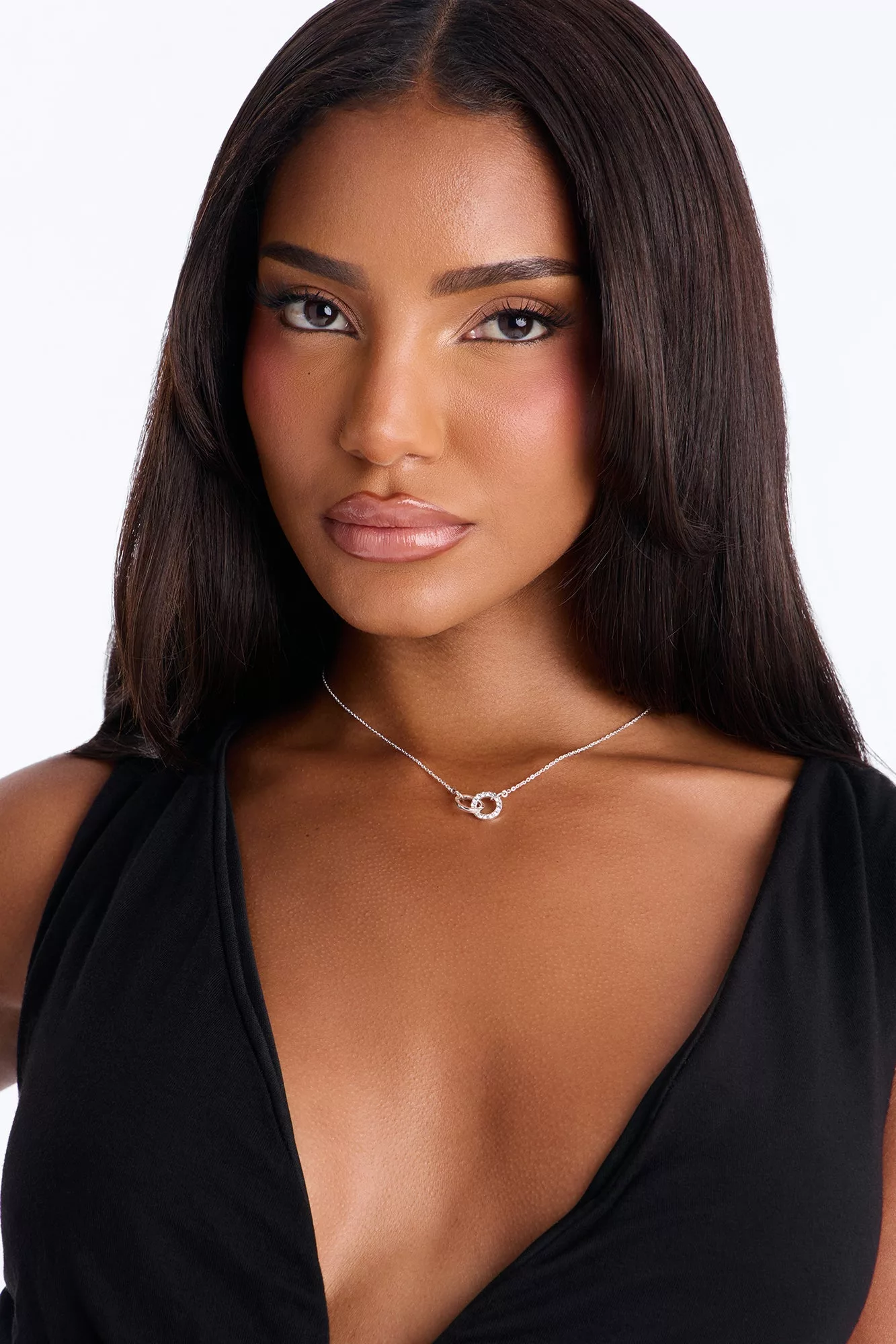 Internal Link Pendant Necklace - Silver