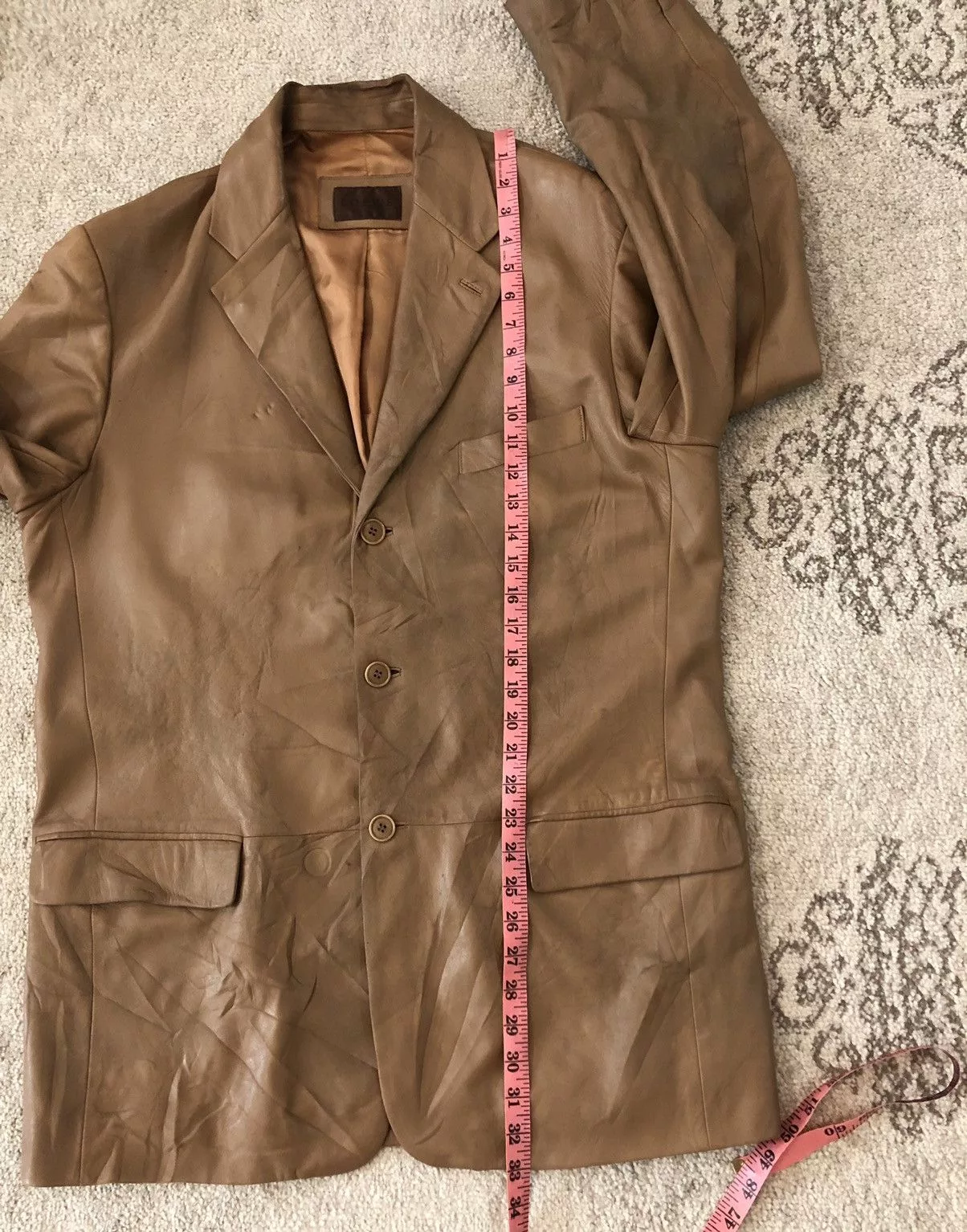 Loewe Leather Jackets Loewe Cordero Lamb leather Coat Brown