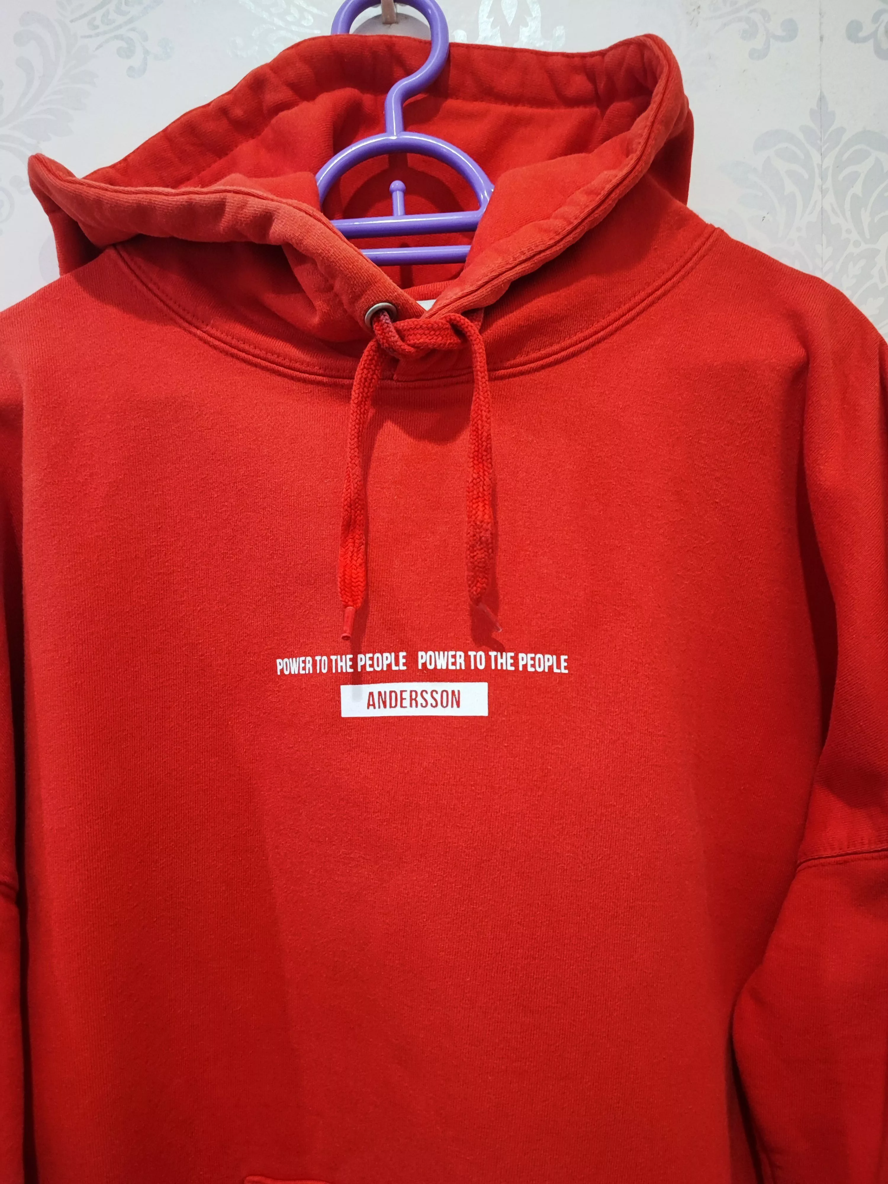 Andersson Bell Sweatshirts Hoodies Andersson Bell embroidered Spellout Oversized Hoodie Orange Avant-Garde