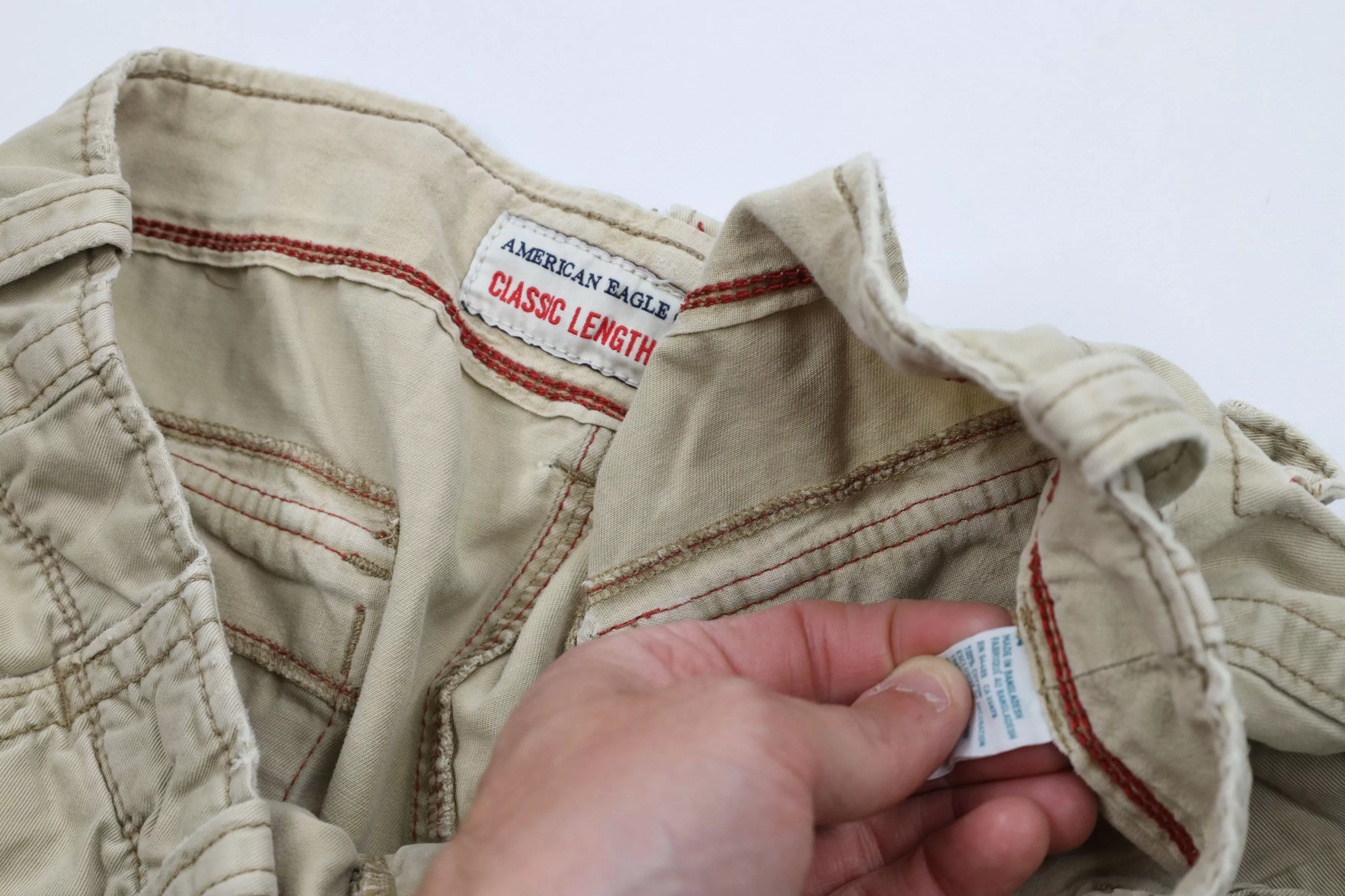 American Eagle Outfitters Shorts American Eagle Outfitters × Vintage Vintage American Eagle Outfitters Length Cargo Shorts Beige