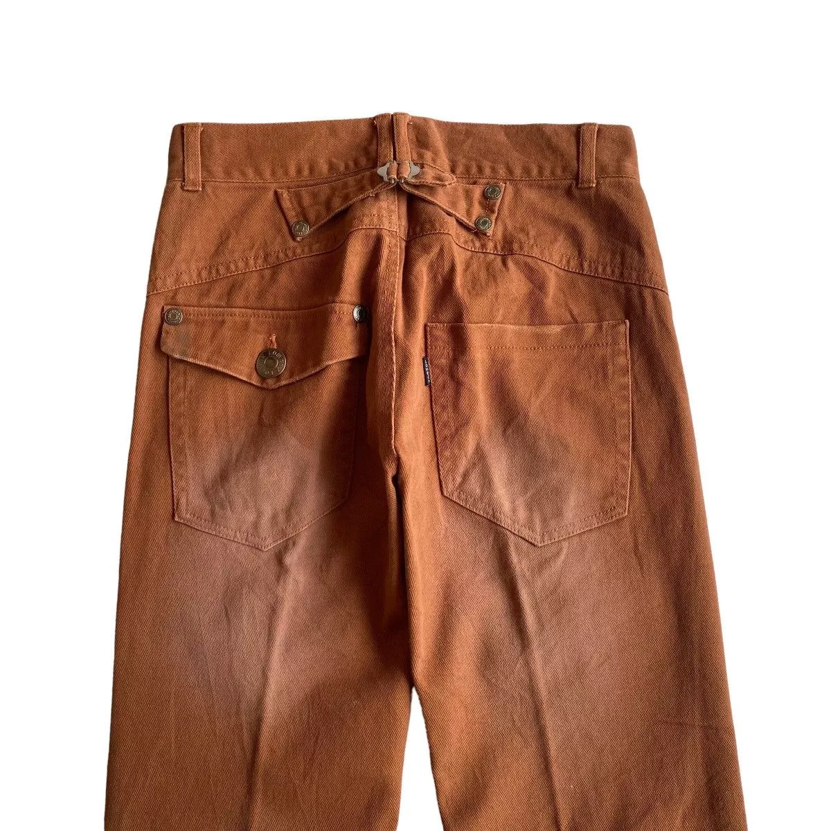 LOWBOX Denim Lowbox Chainsback Stone Washed Denim Pants Brown