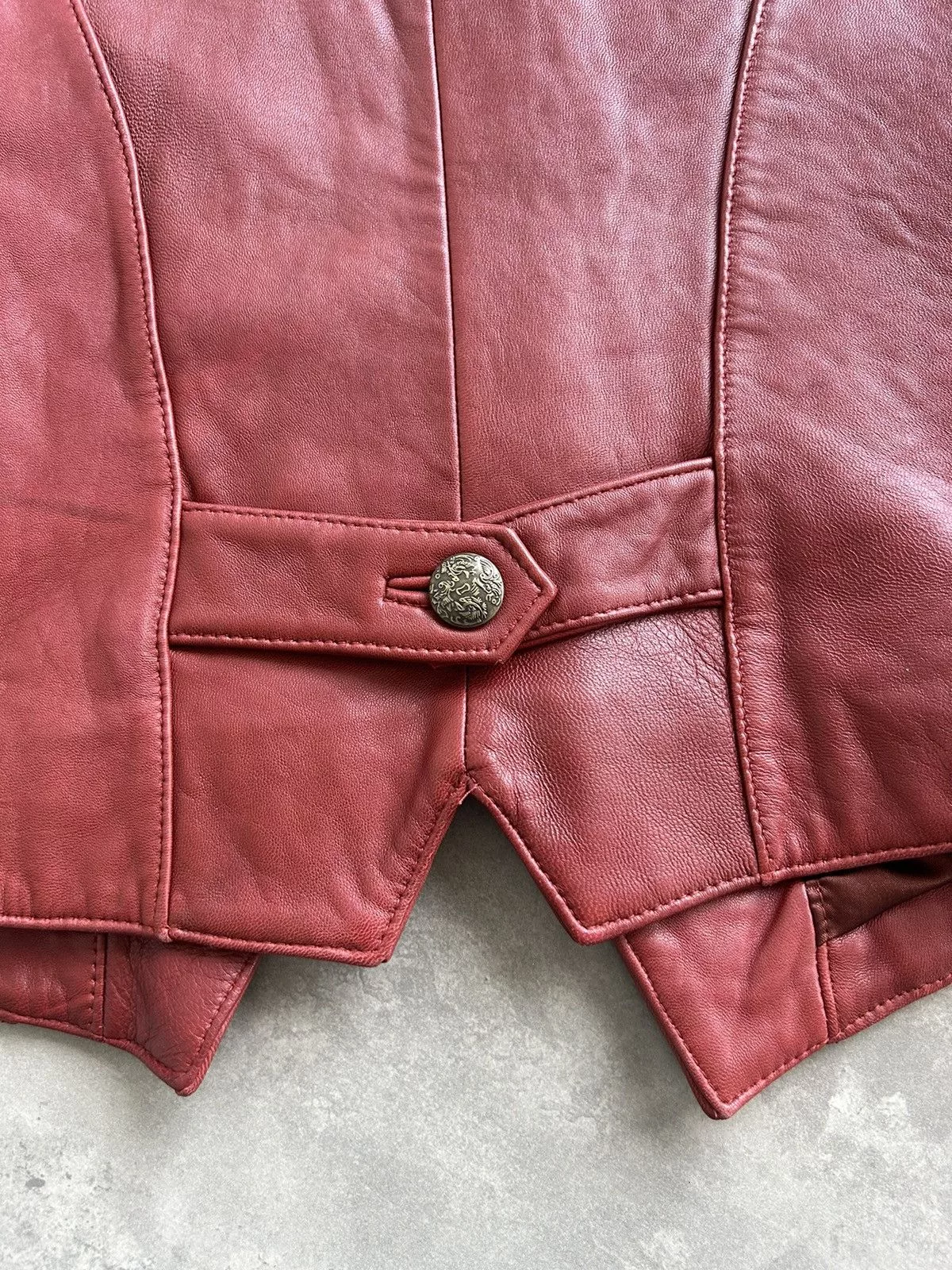 Vintage Leather Jackets RARE Gorgeous Leather Cherry Vintage Jacket with embroidery Red