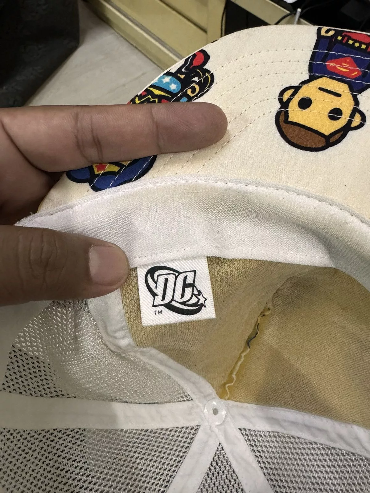 Bape Hats Bape × DC Comics Bathing Ape DC Comic Superhero Trucker Snapback White