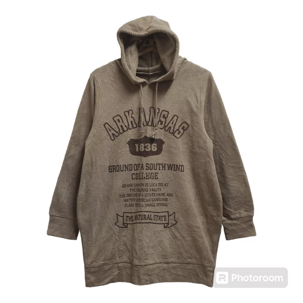 Other Sweaters Other × The Unbranded Brand ARKANSAS FLEECE PULL OVER SWEATER Brown Streetwear