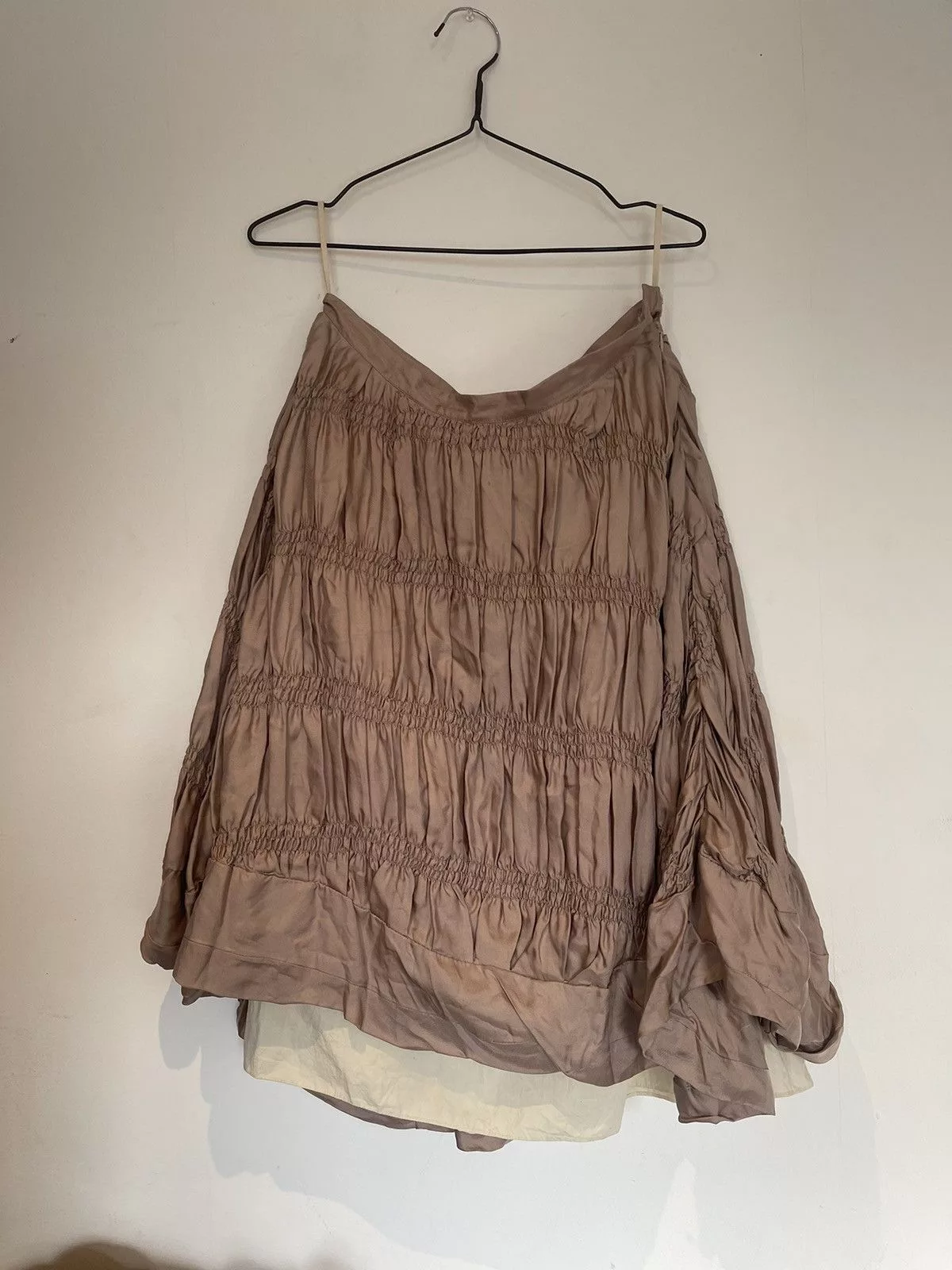Marni Midi Skirts Marni (Sandy Pink) Layered Ruffle Skirt