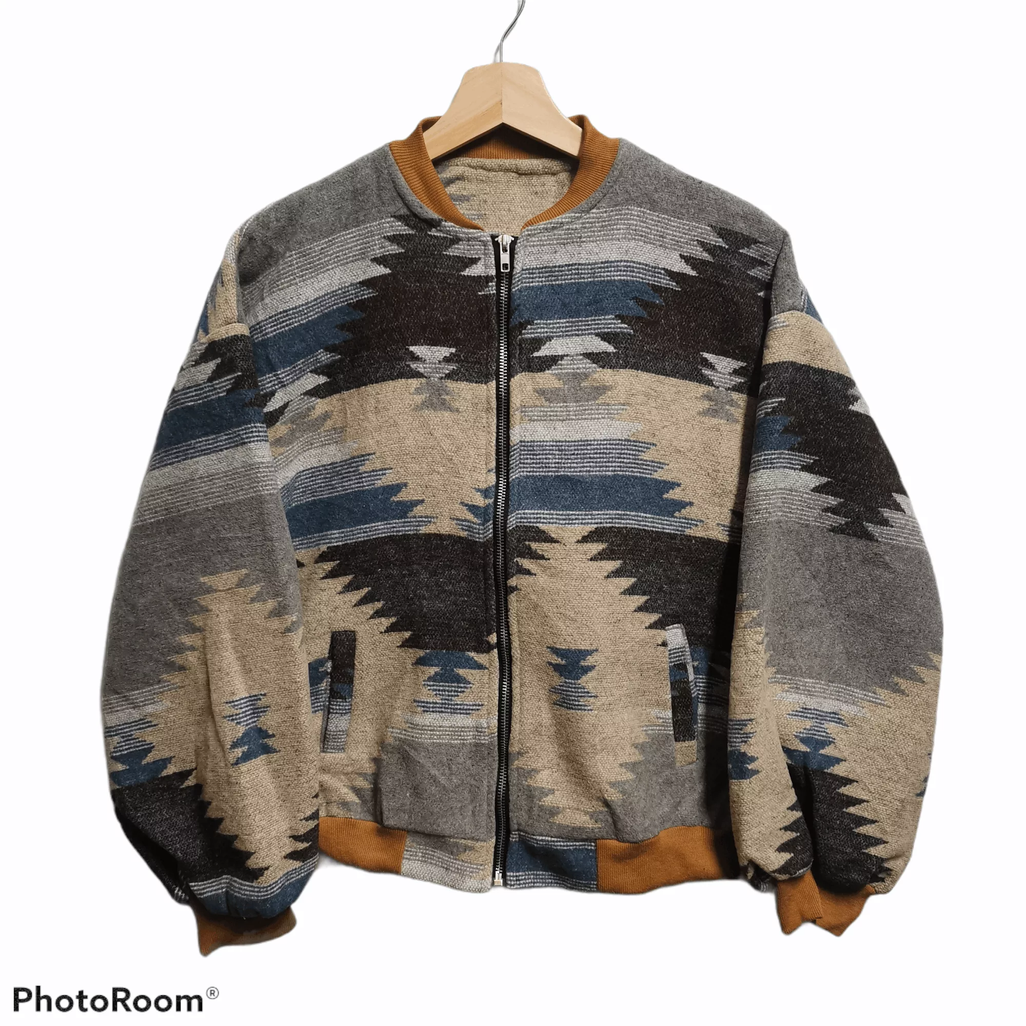 Native Bombers Native × Vintage Vintage Navajo bomber jacket Multi