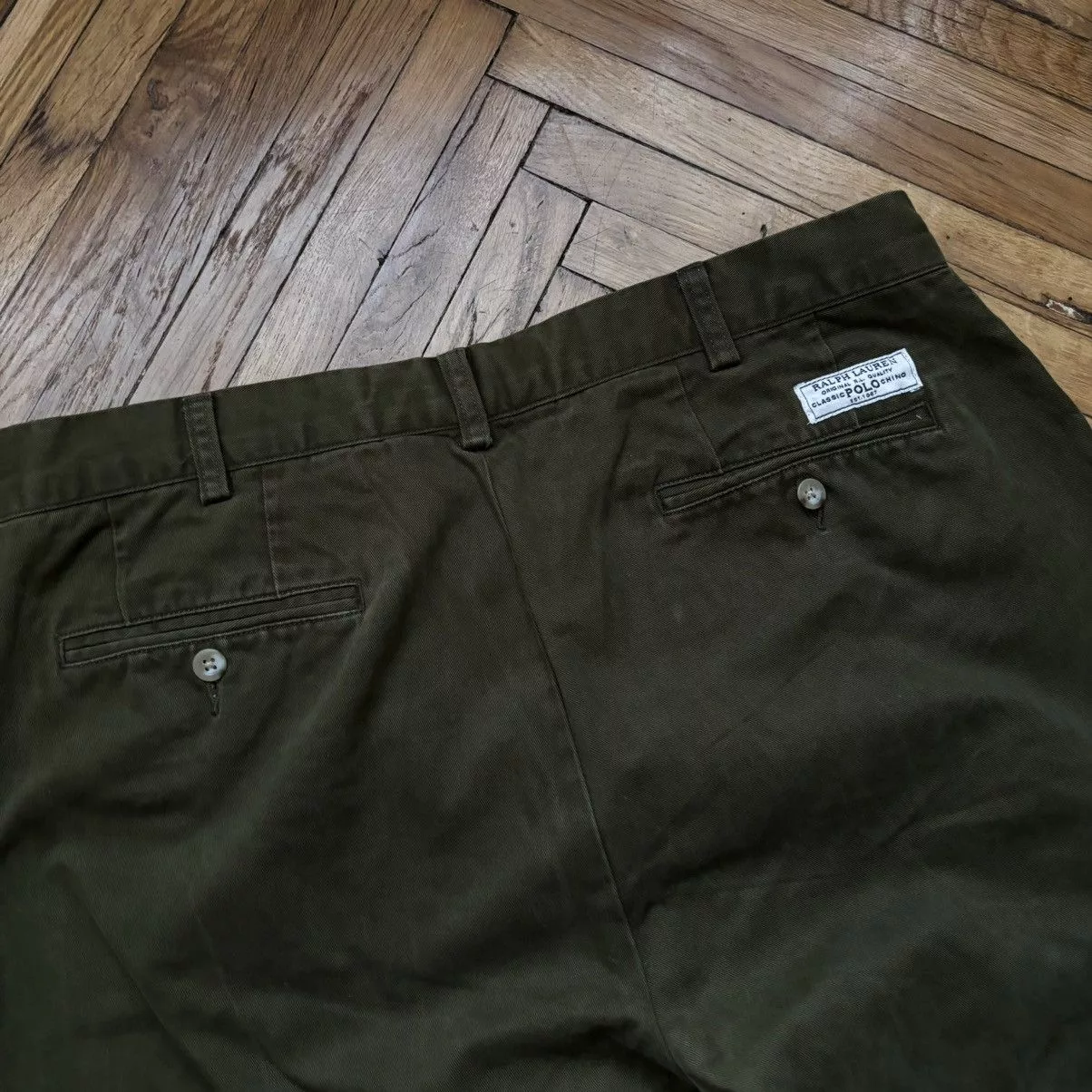 Polo Ralph Lauren Casual Pants Polo Ralph Lauren × Ralph Lauren Blue Label × Vintage Vintage Polo Ralph Lauren Chino Casual Pants Size 34/32 Green