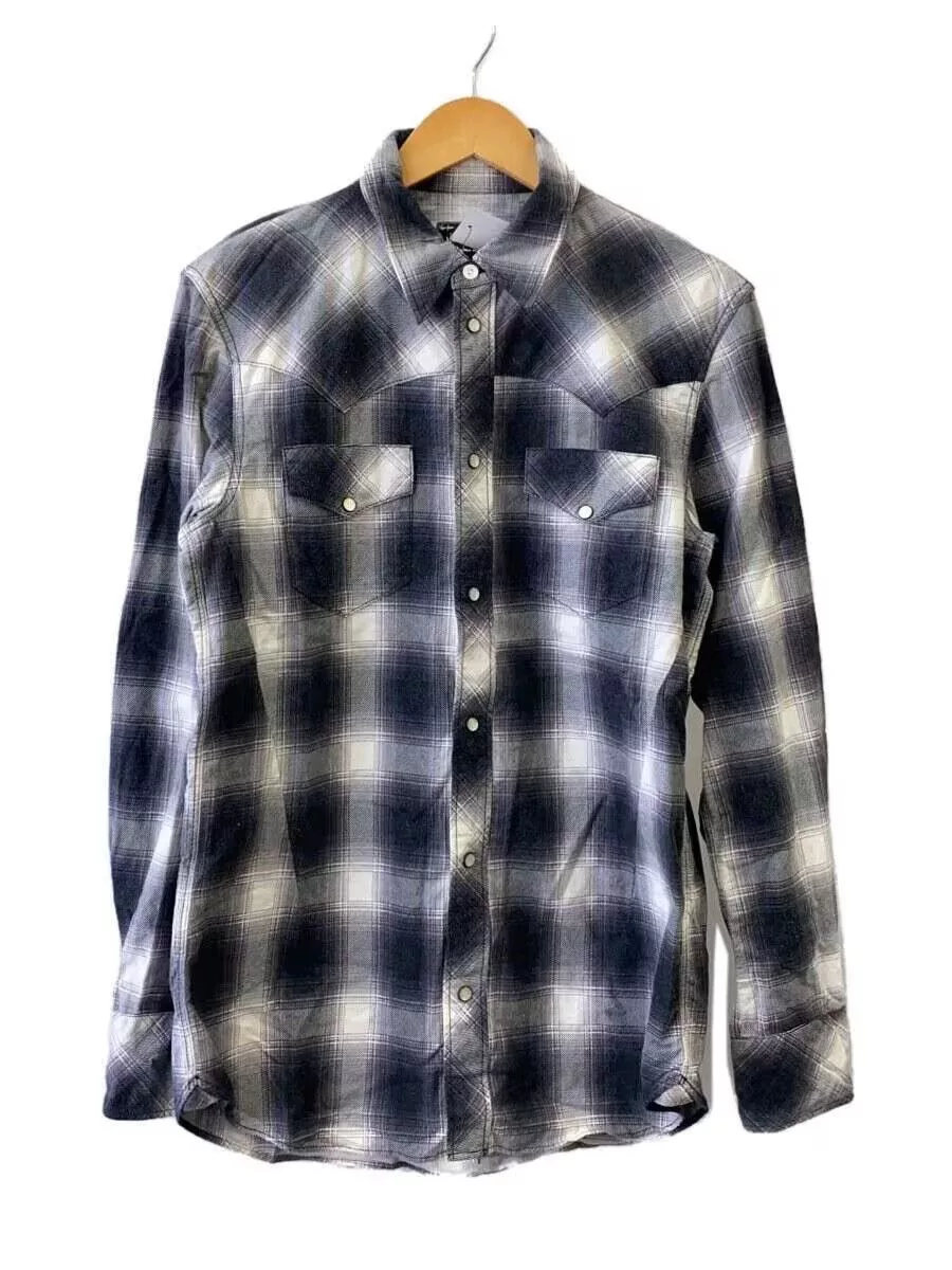 Number (N)ine Shirts Button Ups Number (N)ine AW07 Plaid Western Button Shirt Black