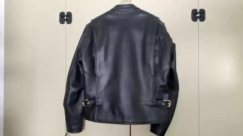 Kadoya Leather Jackets kadoyaStraight-pull collar leather coat Black