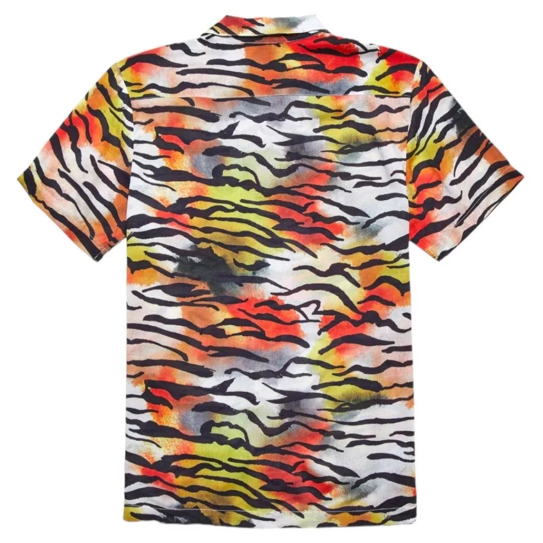 Ed Hardy Shirts Button Ups Ed Hardy Tiger Stripe Button Down Shirt Multi