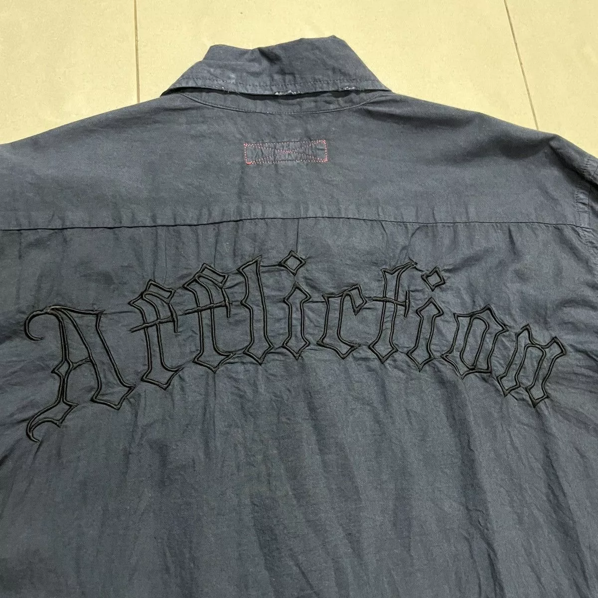 Affliction Shirts Button Ups Affliction × Vintage Rare Affliction Black On Black Logo Shirt Avant-Garde