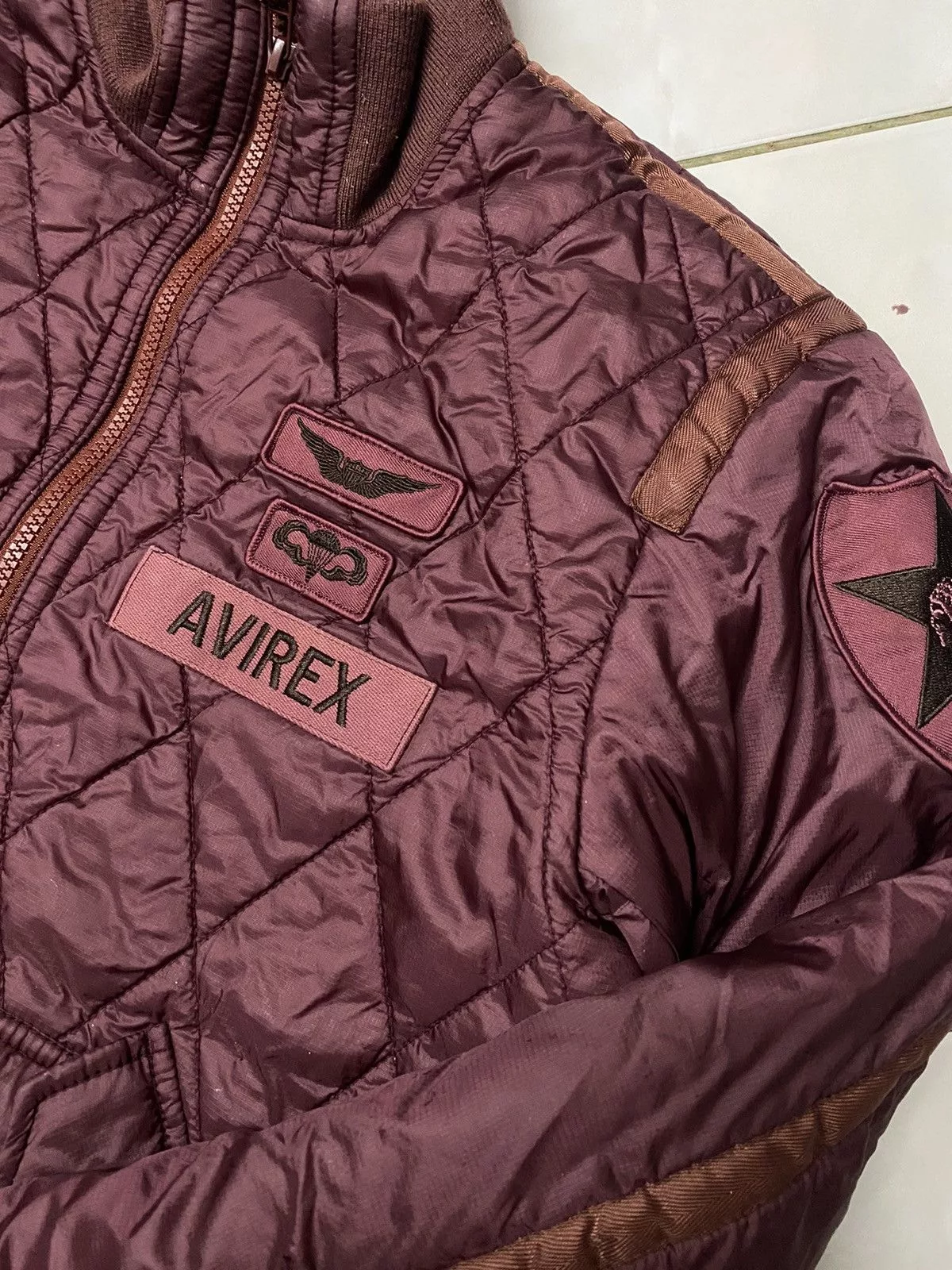 Avirex Bombers Avirex Jacket Zipper Bomber Jacket Red Vintage