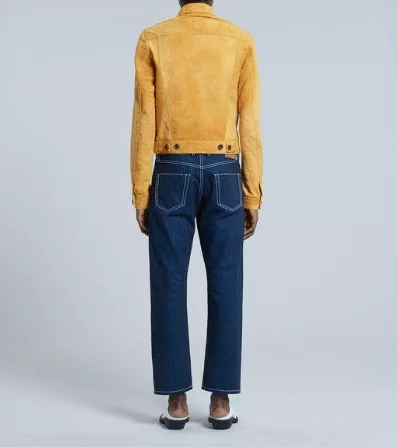 Marni Leather Jackets Marni o1srvl11e0724 Leather Jacket in Yellow