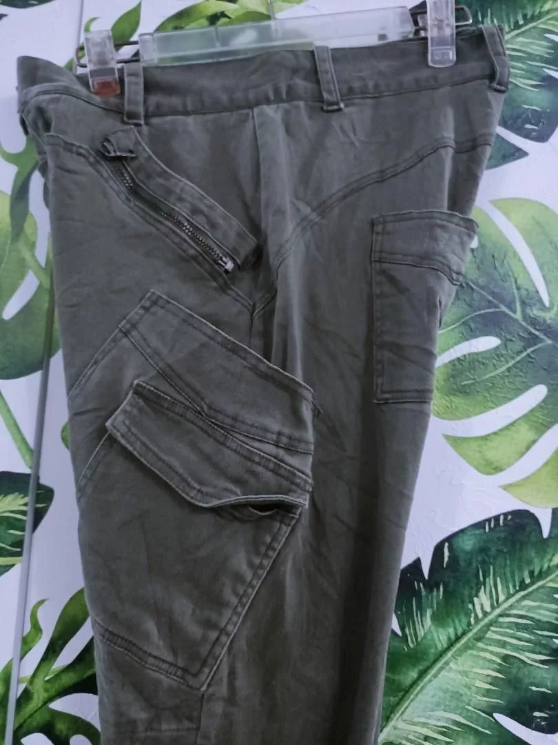 Japanese Brand Casual Pants Japanese Brand × Voodoo Tactical Multipocket tactical cargo pants stretchable Green Streetwear