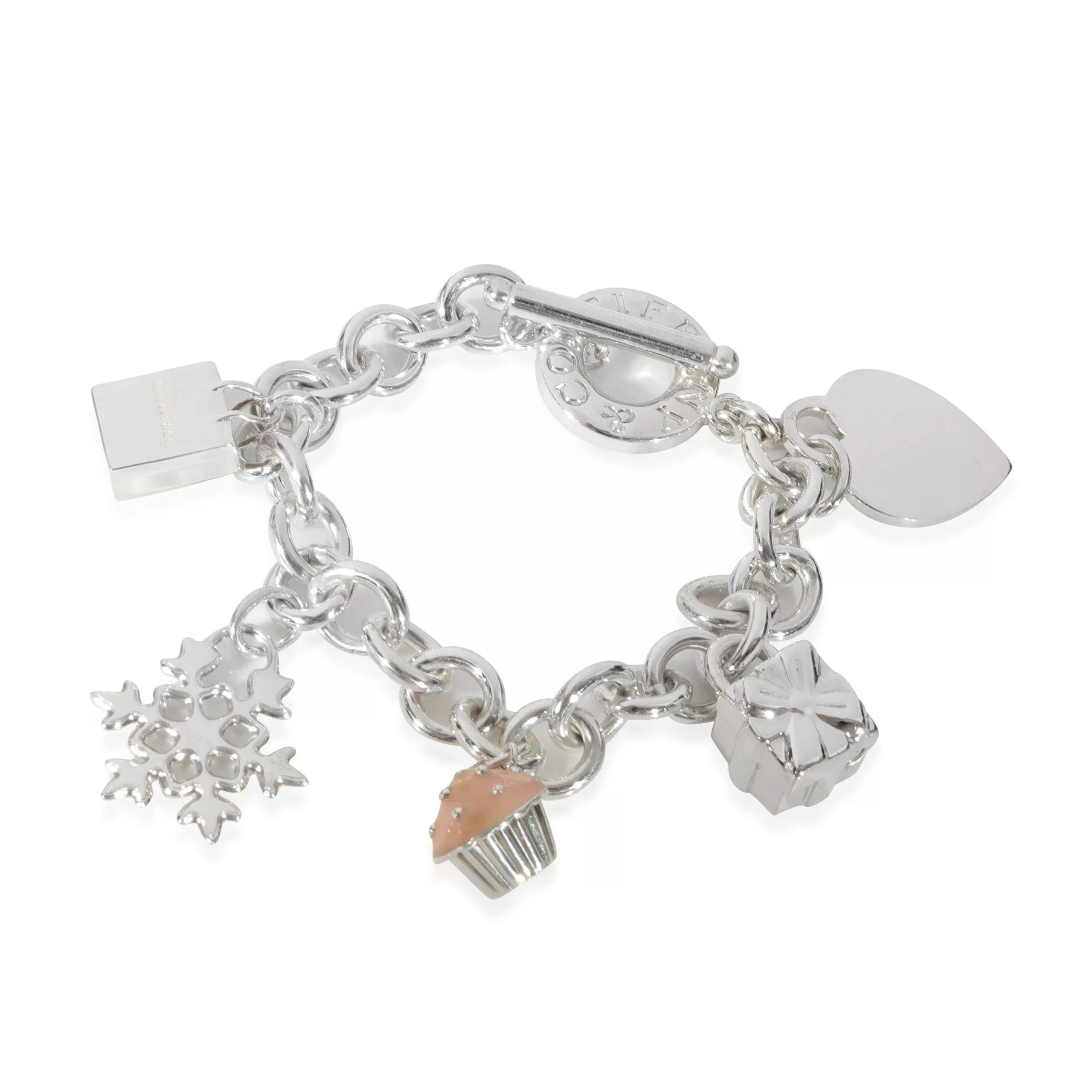 Tiffany & Co. Rings Tiffany & Co. Charm Bracelet With 5 Charms in Sterling Silver