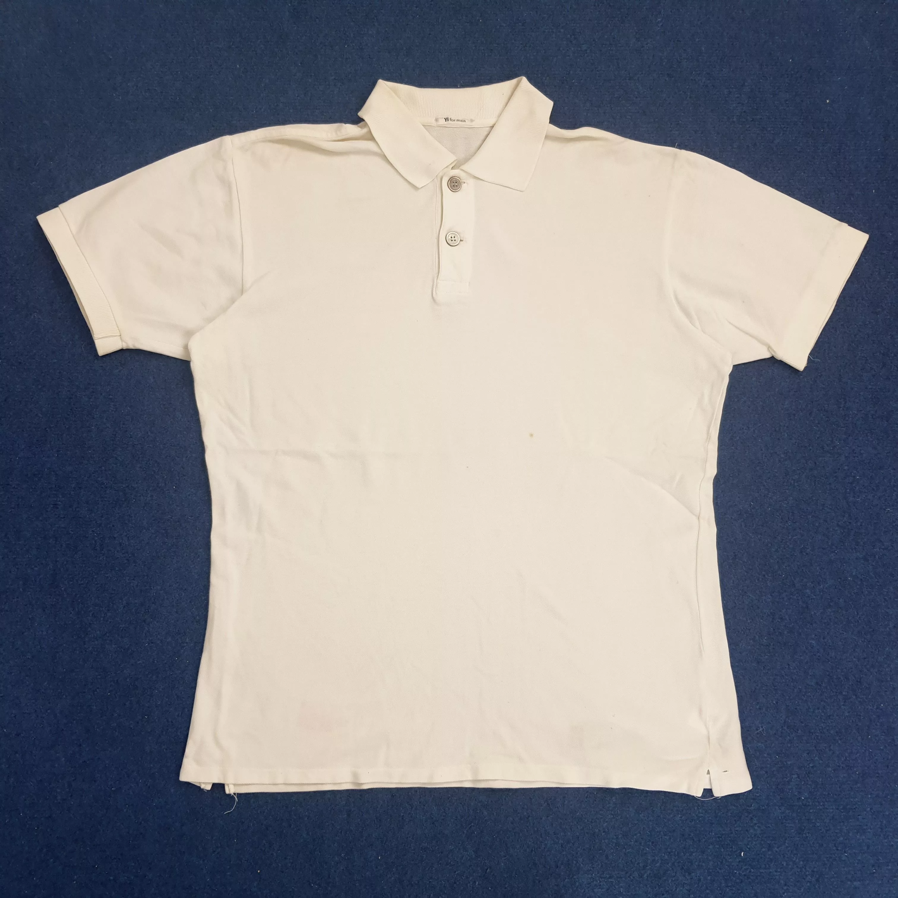 Designer Polos Designer × Japanese Brand × Yohji Yamamoto Y's For Men Yohji Yamamoto Polo Shirt White
