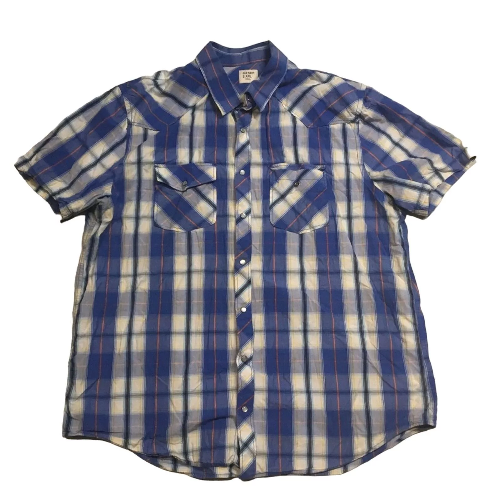 Old Navy Shirts Button Ups Old Navy Plaid Button Down Blue