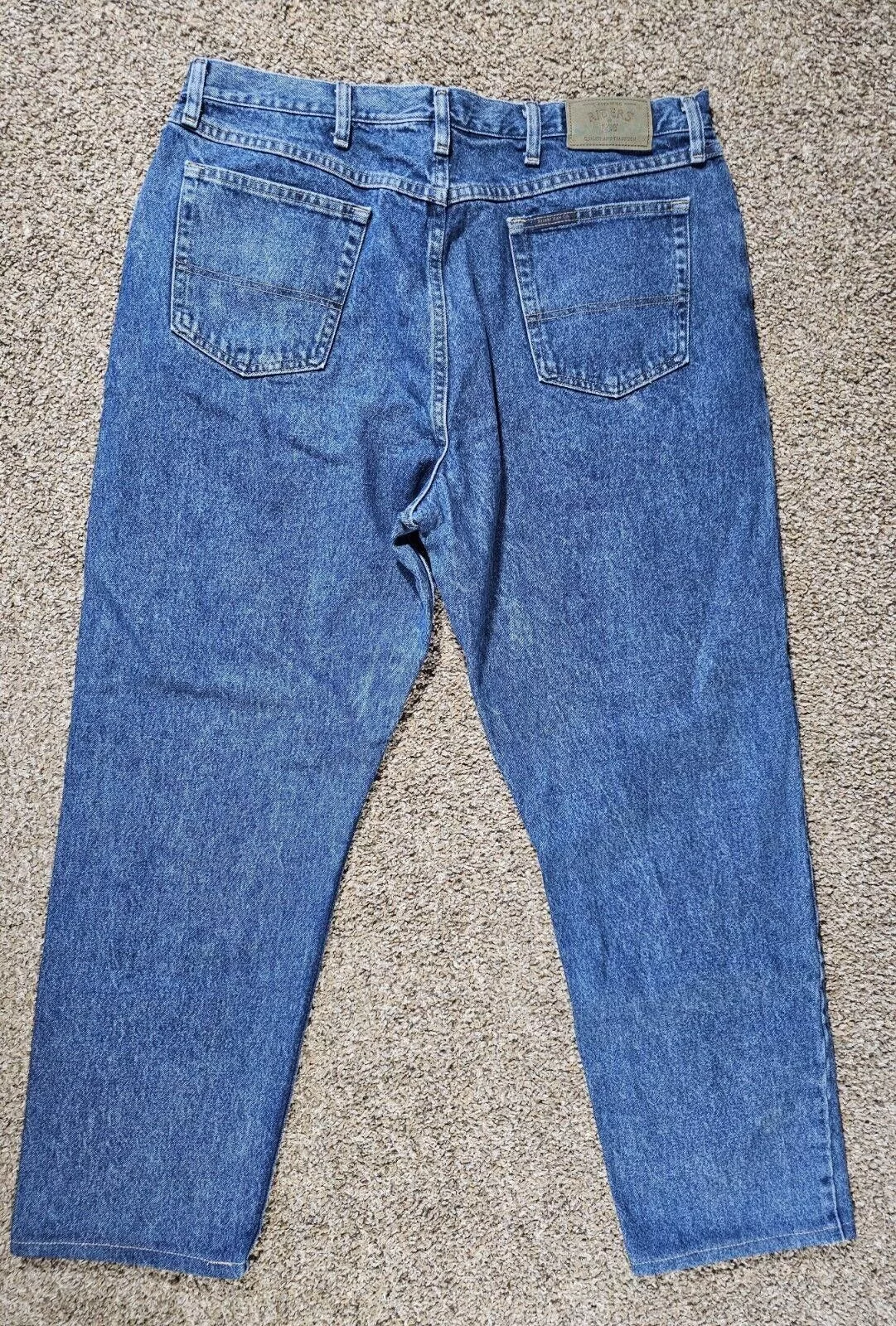 Lee Denim Lee Riders Straight Jeans Size 40x32 Medium Wash Blue
