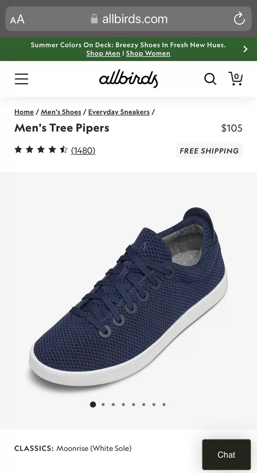 Allbirds Low Top Sneakers Allbirds Men’s Tree Pipers Blue