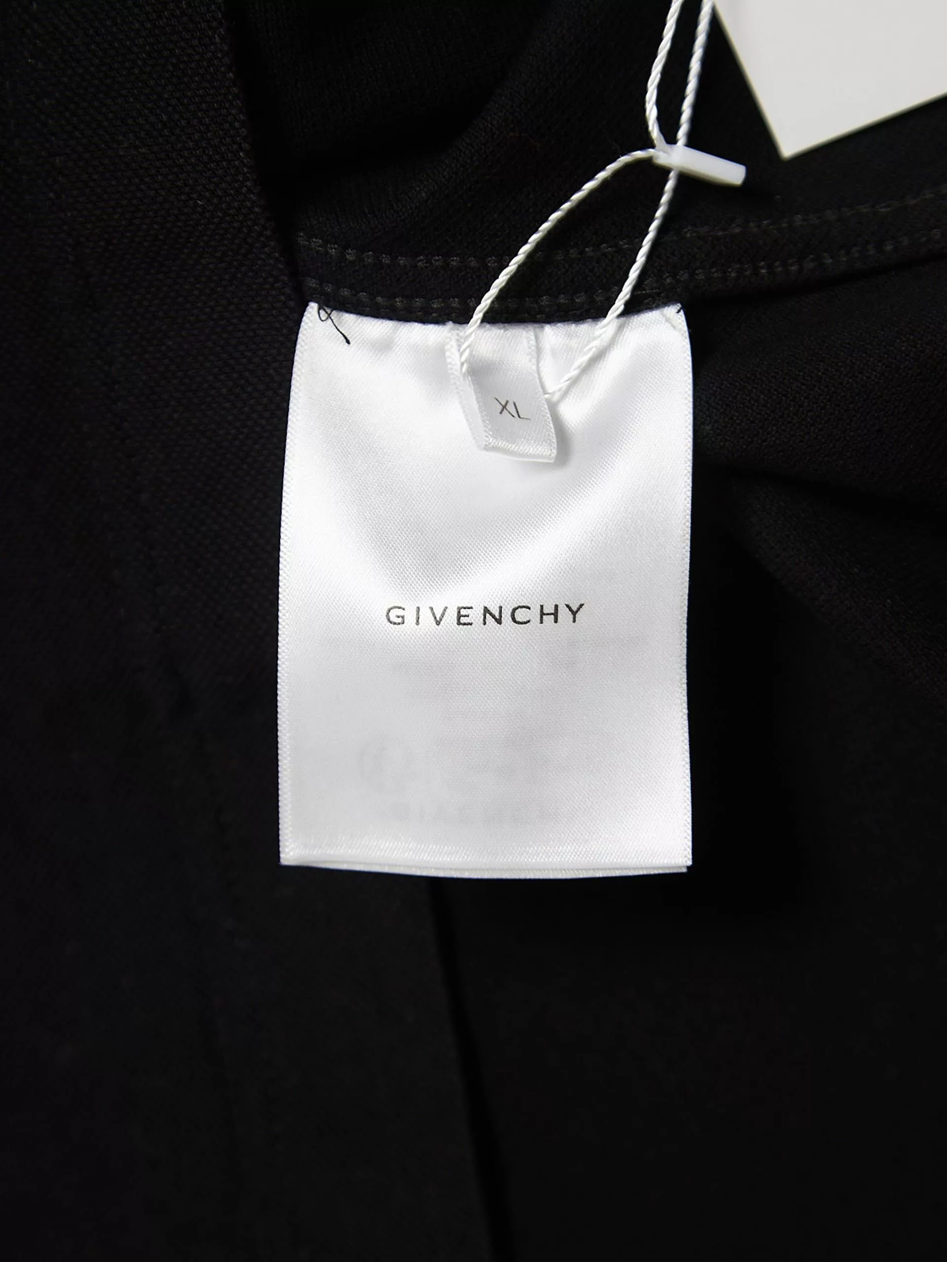 Givenchy Long Sleeve T Shirts Givenchy Black Logo Printed and Zipper Cotton Polo Shirt