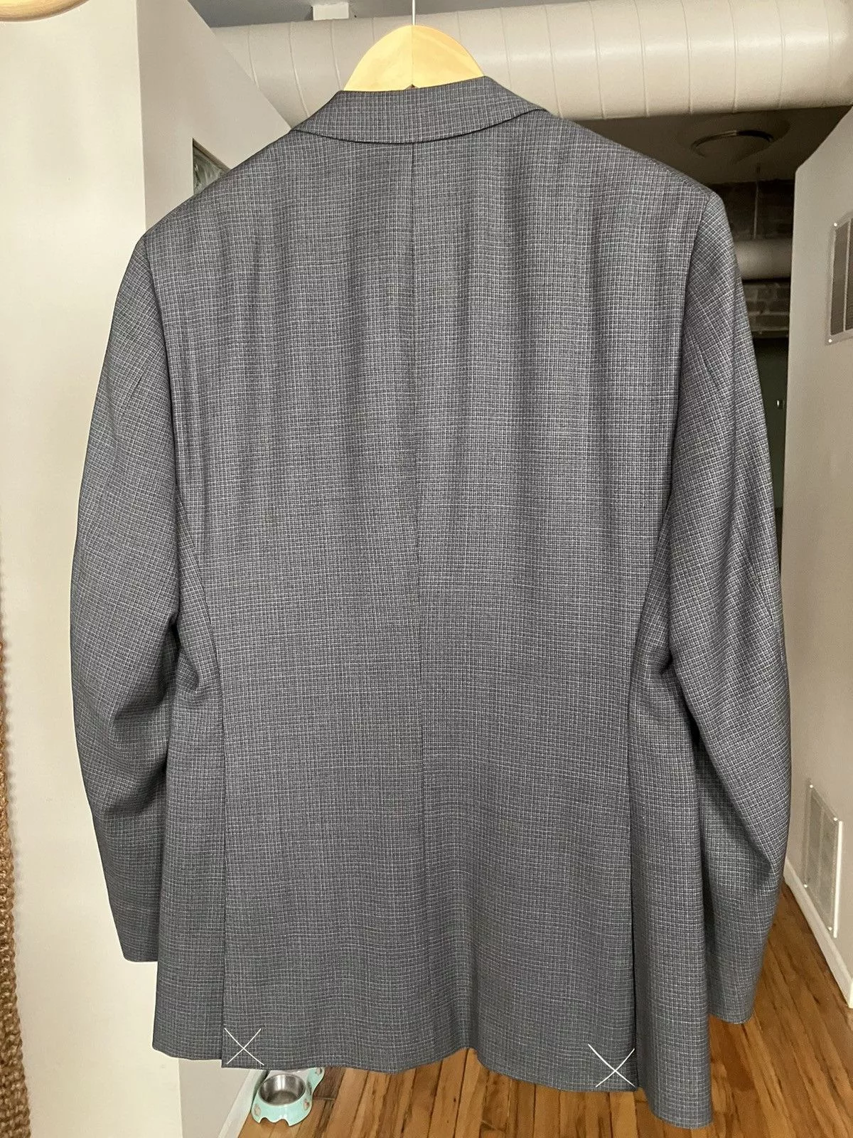 Designer Blazers Designer × Spier & Mackay Spier & Mackay Grey Microcheck Suit Blazer Gray