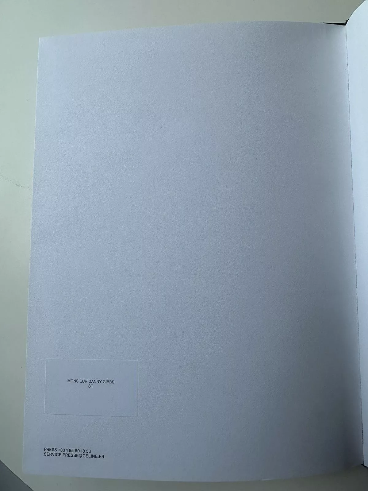 Celine Miscellaneous Celine × Hedi Slimane Celine Les Invalides Invitation Poster Book White