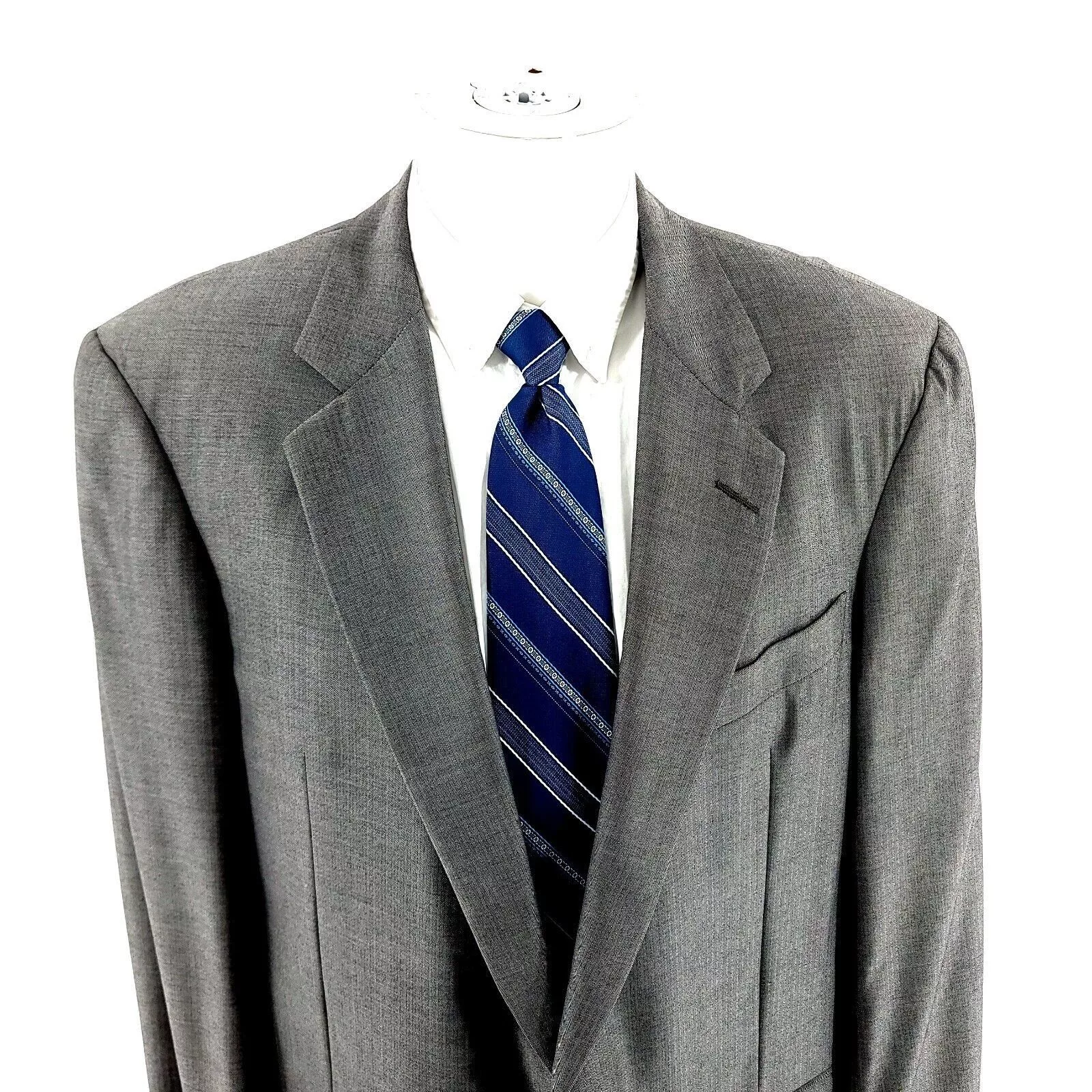 Hickey Freeman Blazers Hickey Freeman Neiman Marcus Wool 2 Button Gray Herringbone