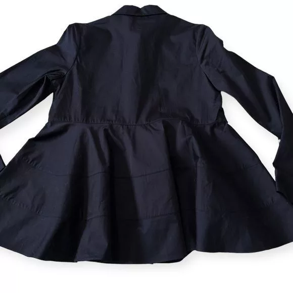 CO Button Ups NWT CO Navy Blue Tiered Button Down Cotton Shirt, Size M