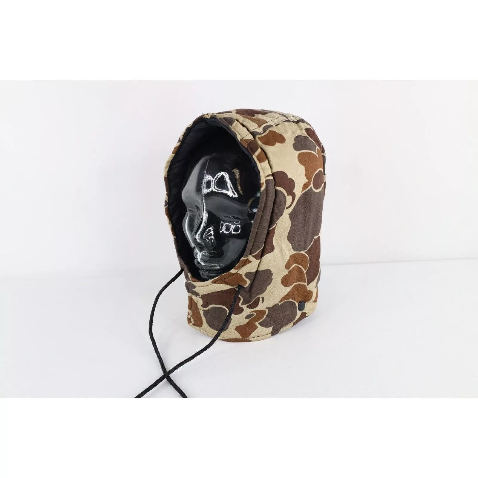 Vintage Hats Vintage 90s Camouflage Snap Button Replacement Hood Multi Streetwear
