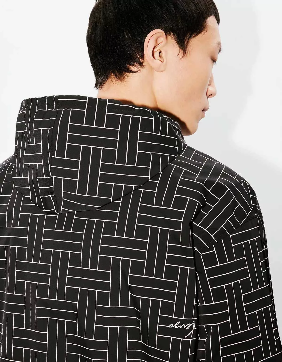 Kenzo Light Jackets Kenzo Black Kenzo Weave Windbreaker