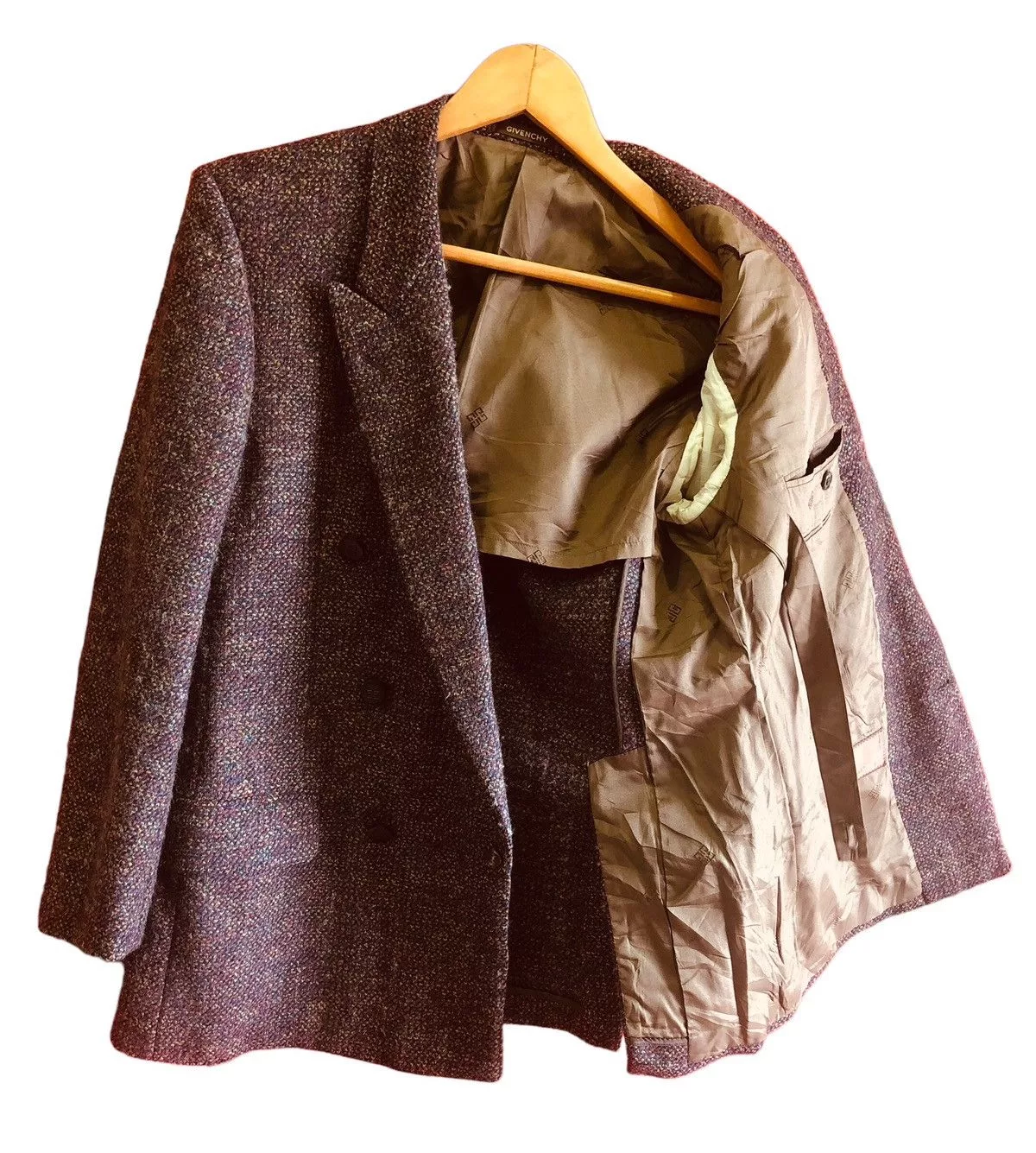 Givenchy Heavy Coats Givenchy Double Breasted Wool Coat Multi