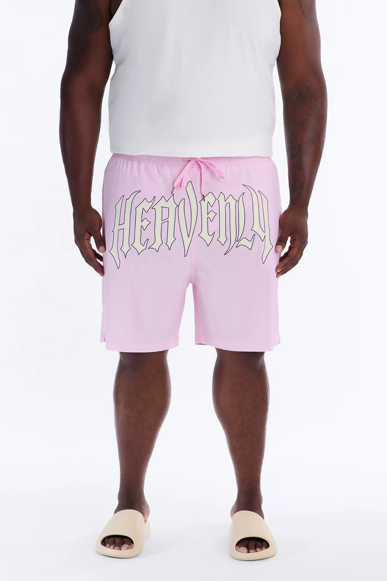 Heavenly Mindset Swim Trunk 7″ - Pink/combo