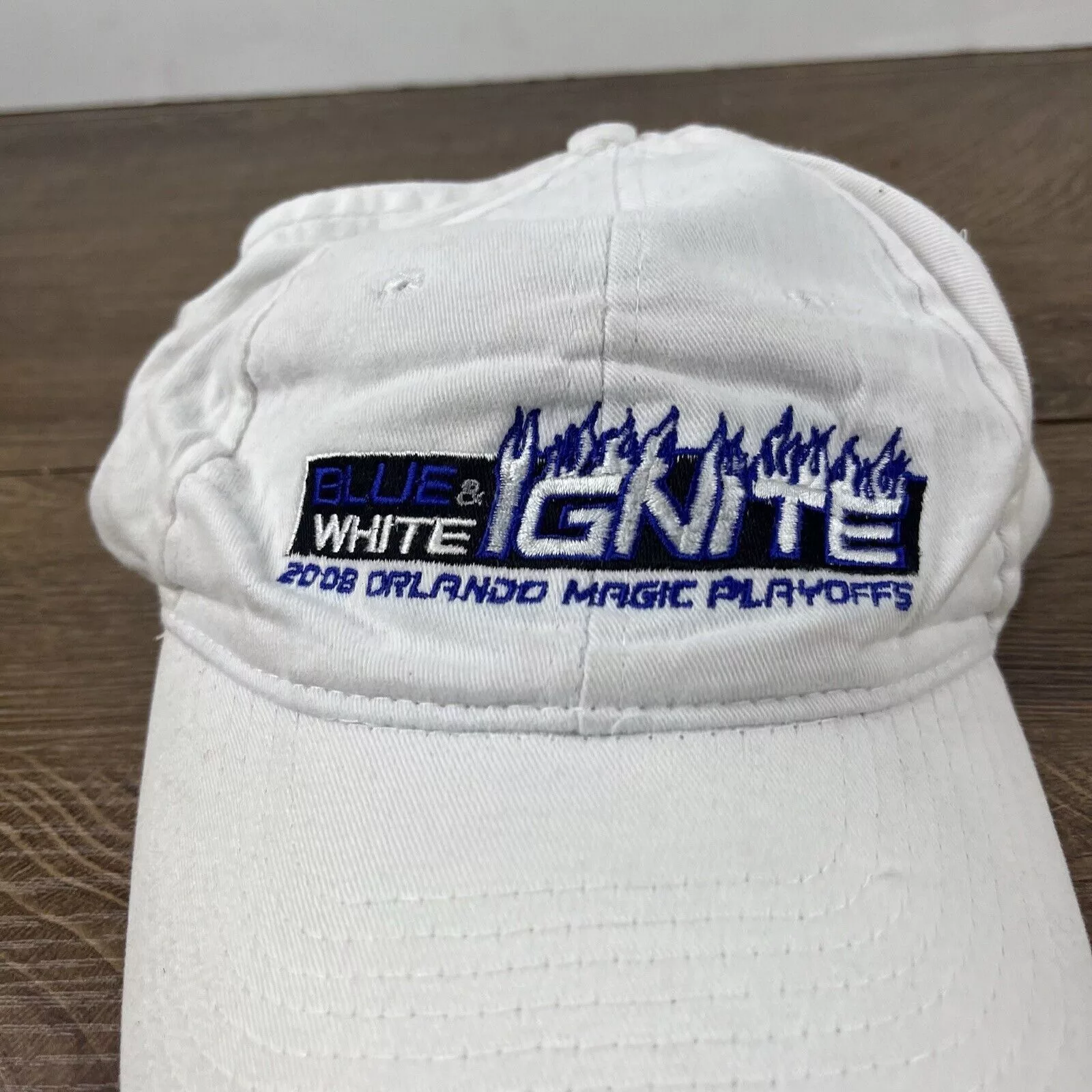 Other Hats Other 2008 Orlando Magic Playoffs Hat Blue and White Ignite White