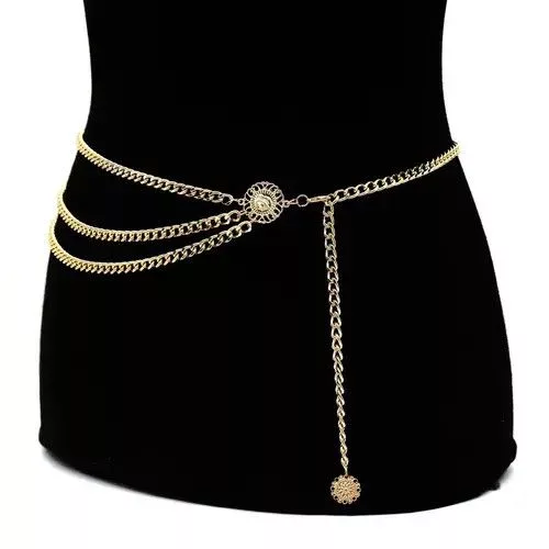 Vintage Belts Vintage Gold Coin Chain Belts Streetwear