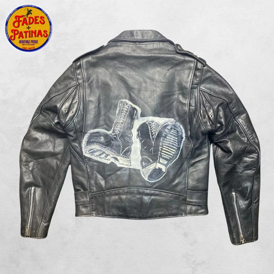 Schott Leather Jackets Schott × Vintage Schott Perfecto 613 One Star Leather Jacket Late Black
