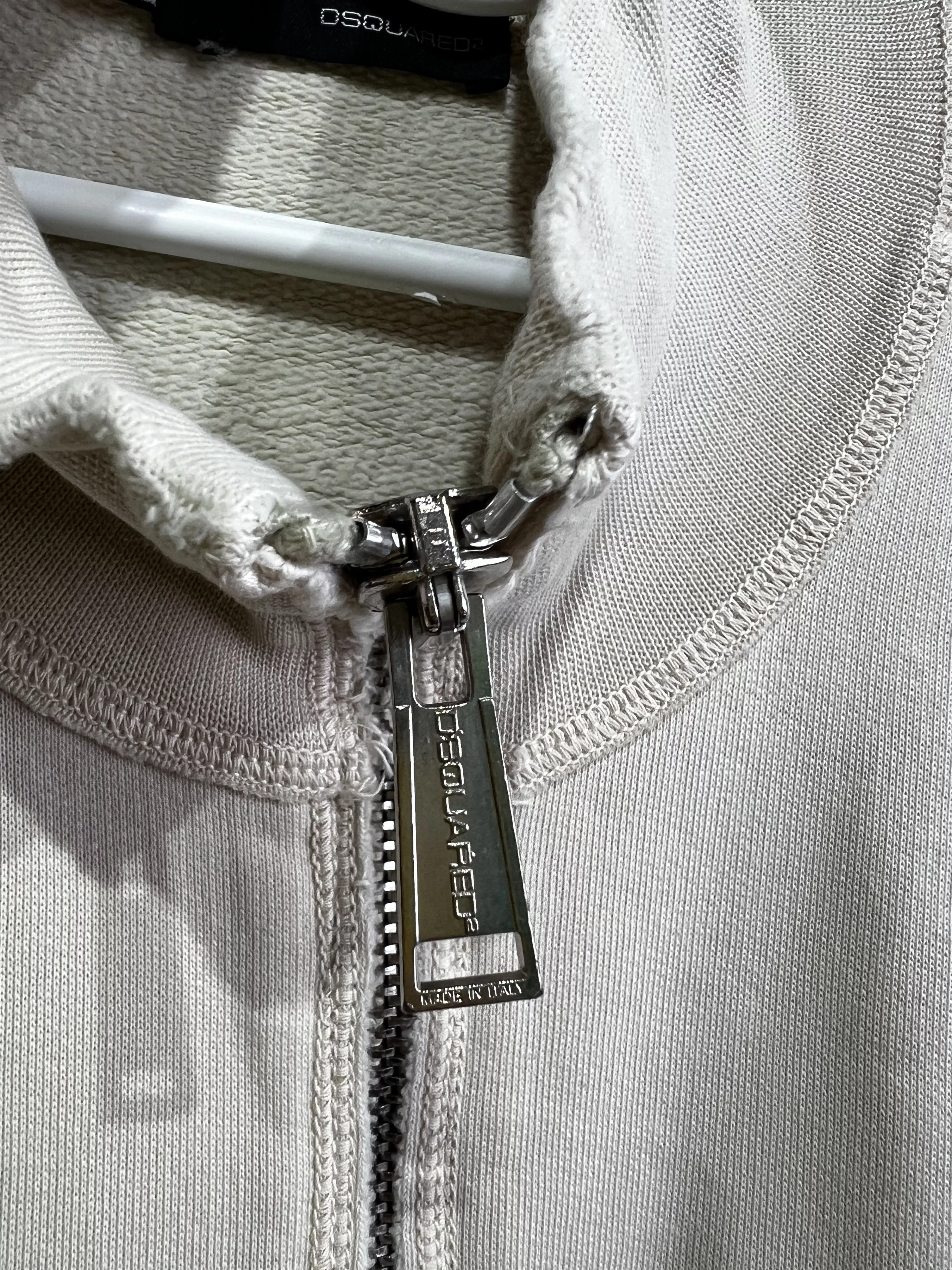 Dsquared2 Sweatshirts Hoodies Dsquared2 Dean zip sweatshirt oversize Pullover size 2XL Beige
