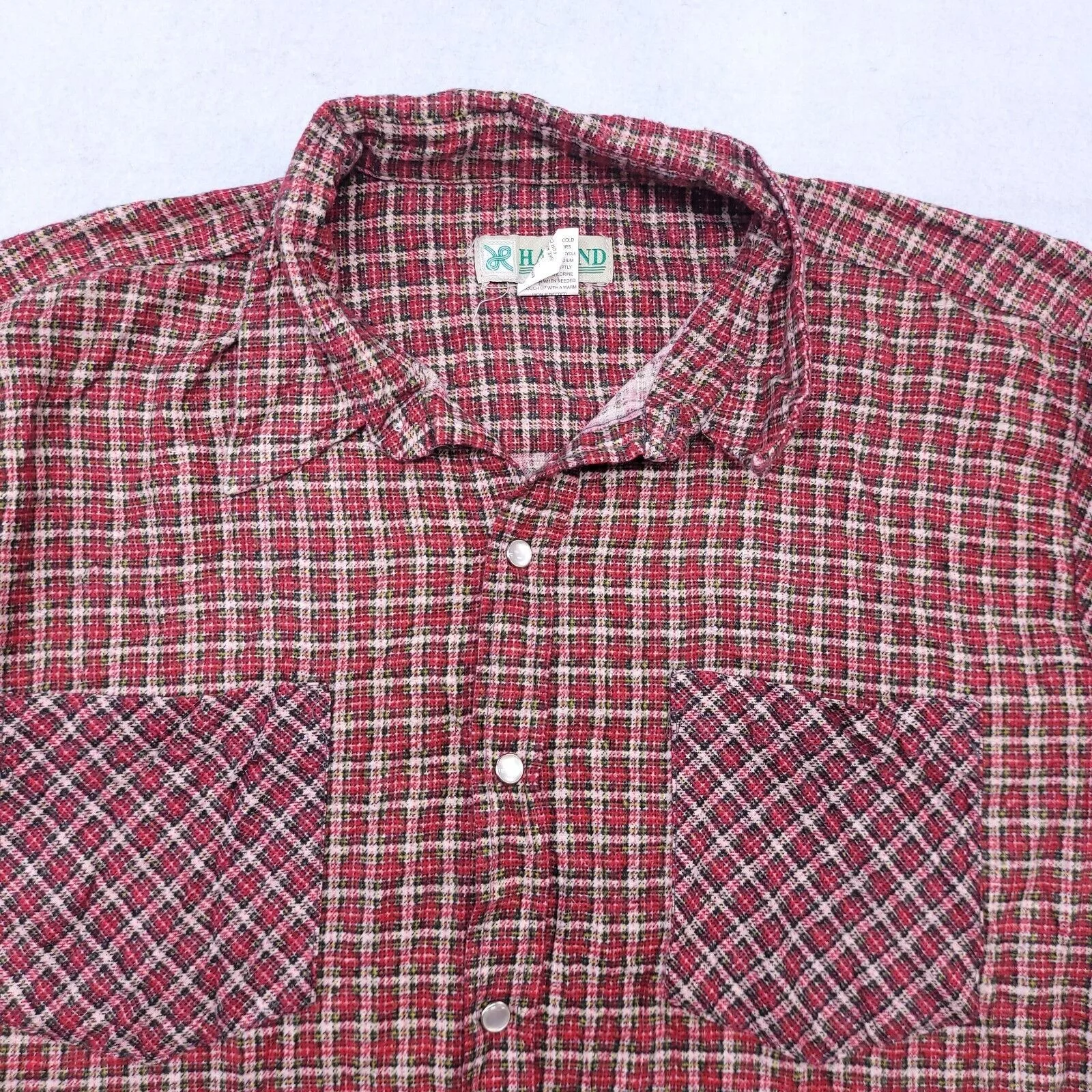 Haband Shirts Button Ups Haband Tartan Flannel Shirt Mens Size Large L Red Green